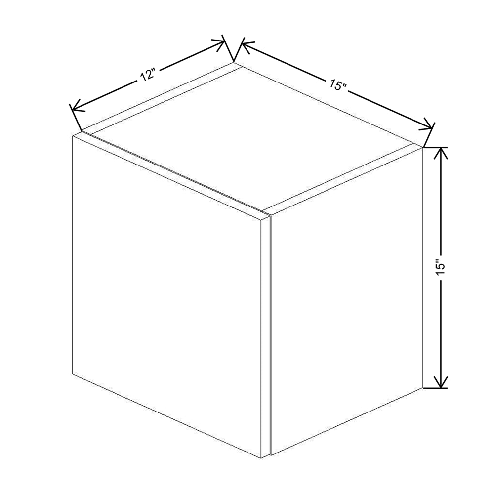 CNC Classic Milano Sand 12" W X 36" H Single Door Wall End Cabinet