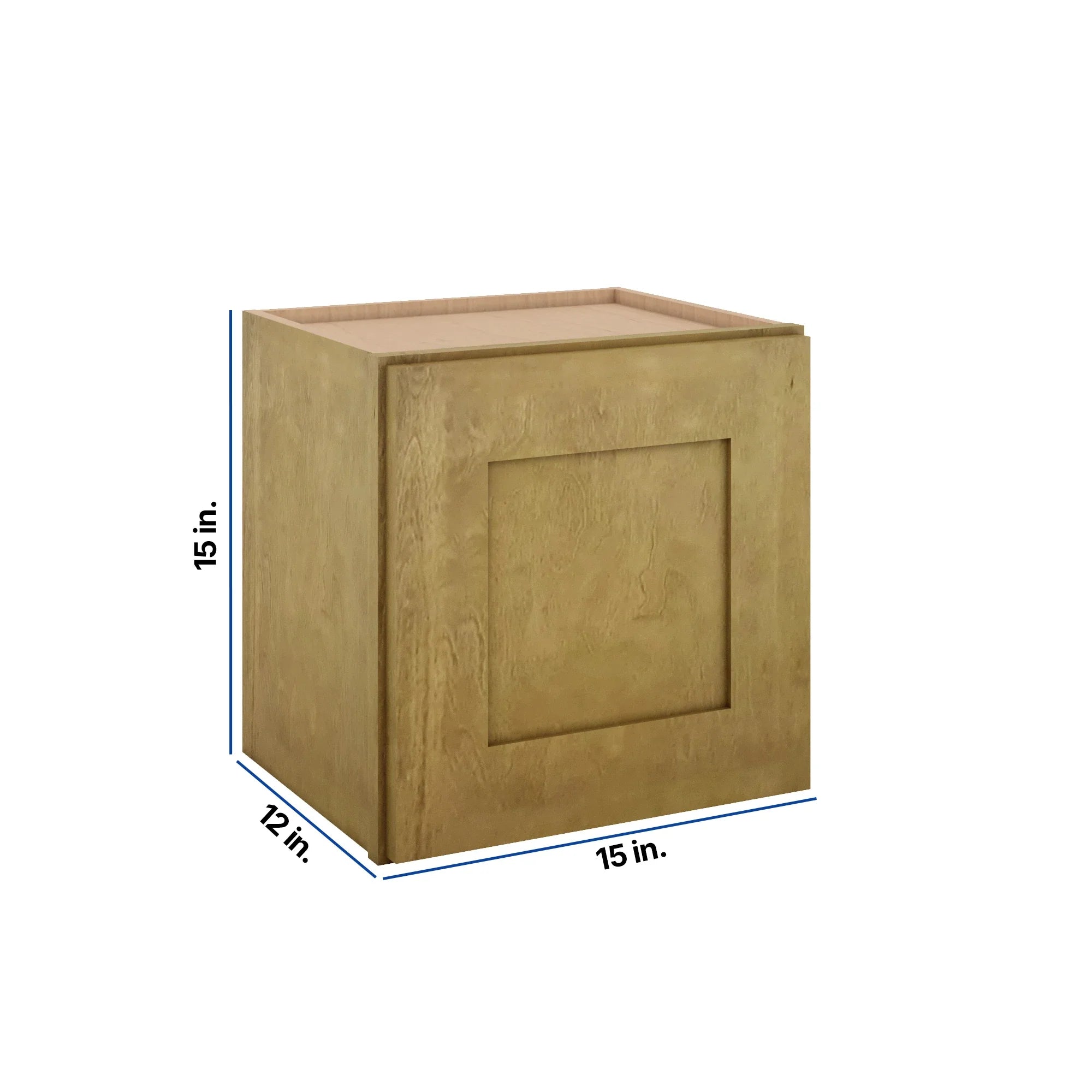 Modernform Cabinet Natural Shaker 15" W X 15" H X 12" D Single Door Wall Cabinet