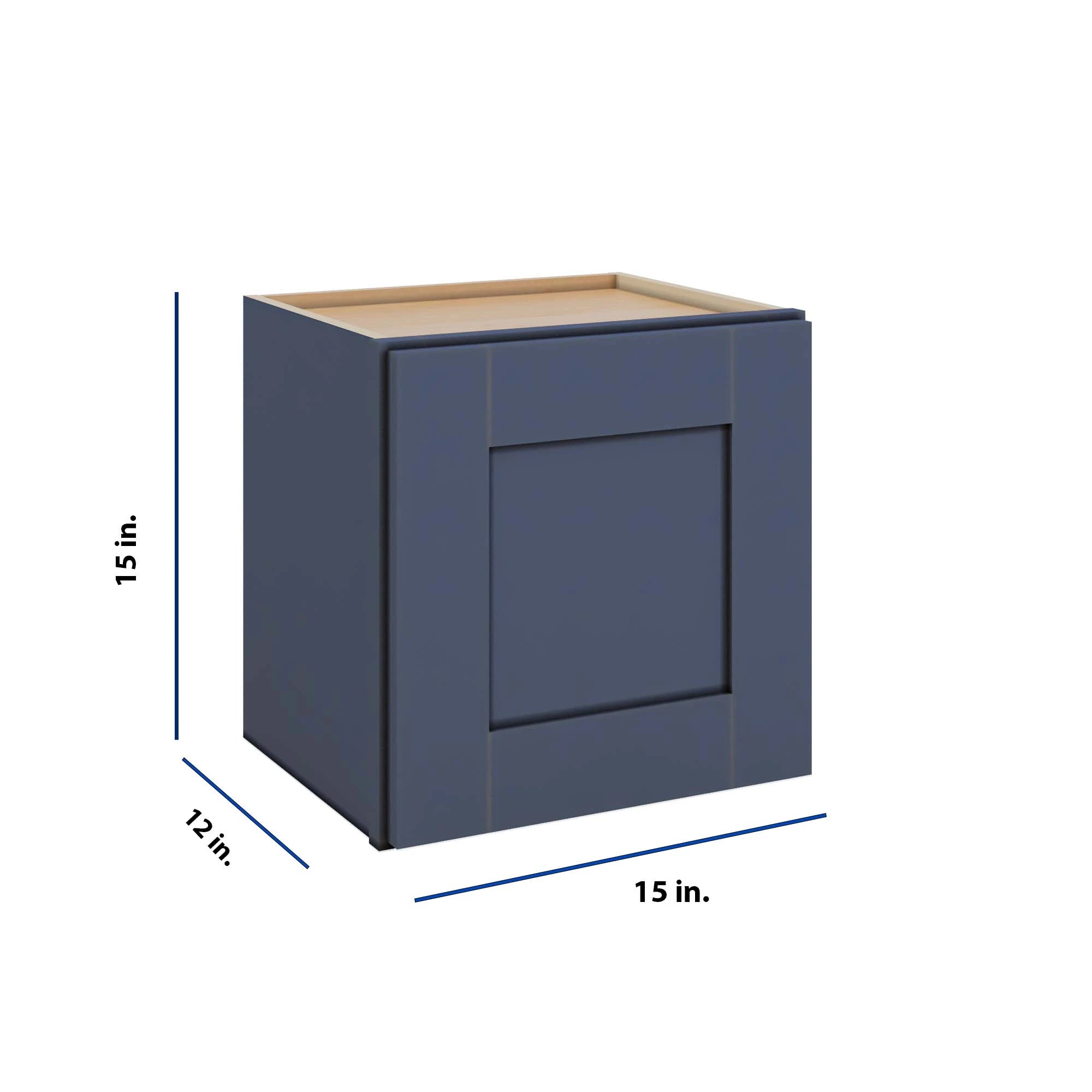 Modernform Cabinet Signature Blue 15" W X 15" H X 12" D Single Door Wall Cabinet