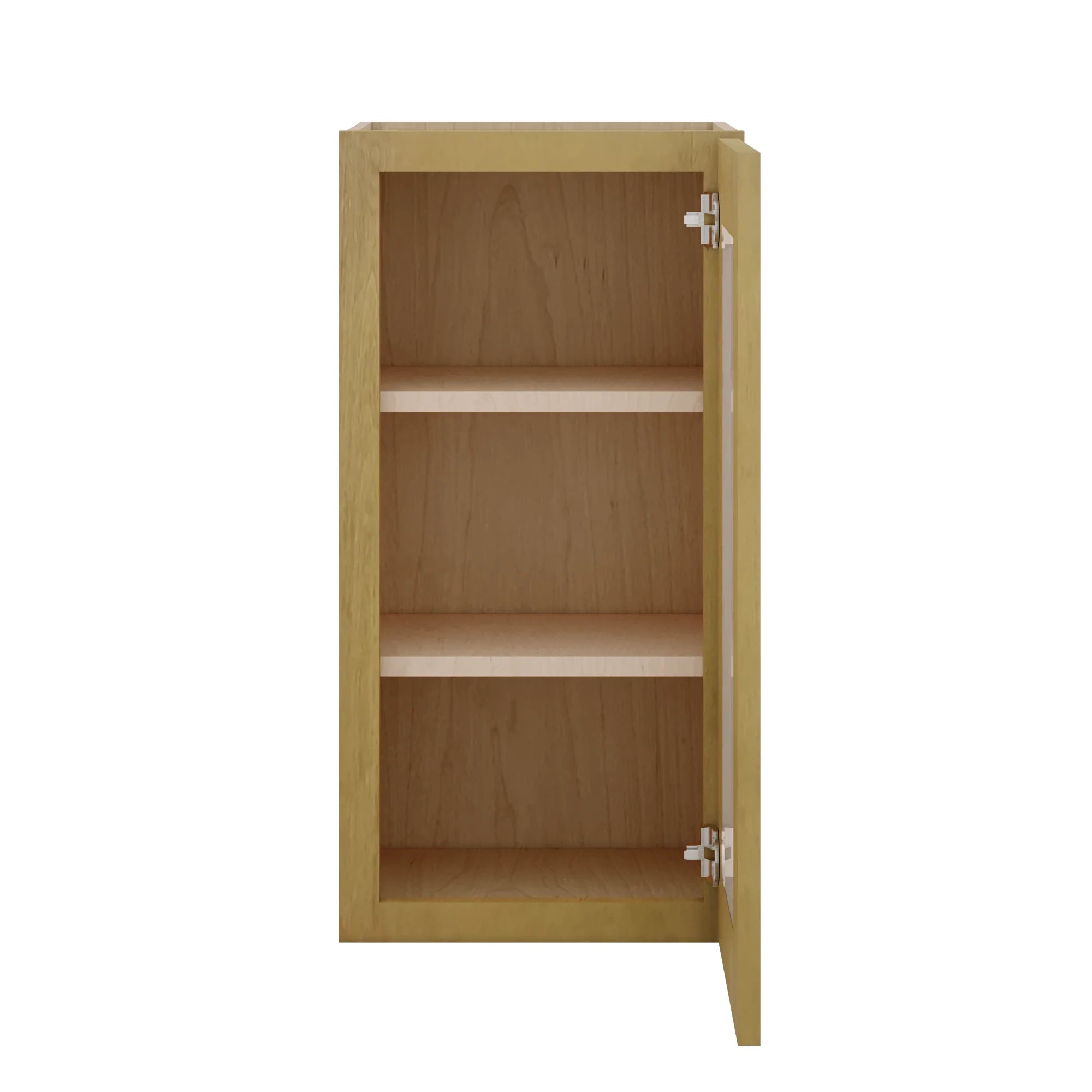 Modernform Cabinet Natural Shaker 15" W X 30" H X 12" D Single Glass Door Wall Cabinet