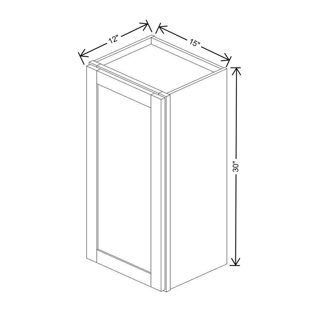 Wolf Classic Dartmouth 5-piece Biscayne Paint 15"W X 30"H Wall Cabinet