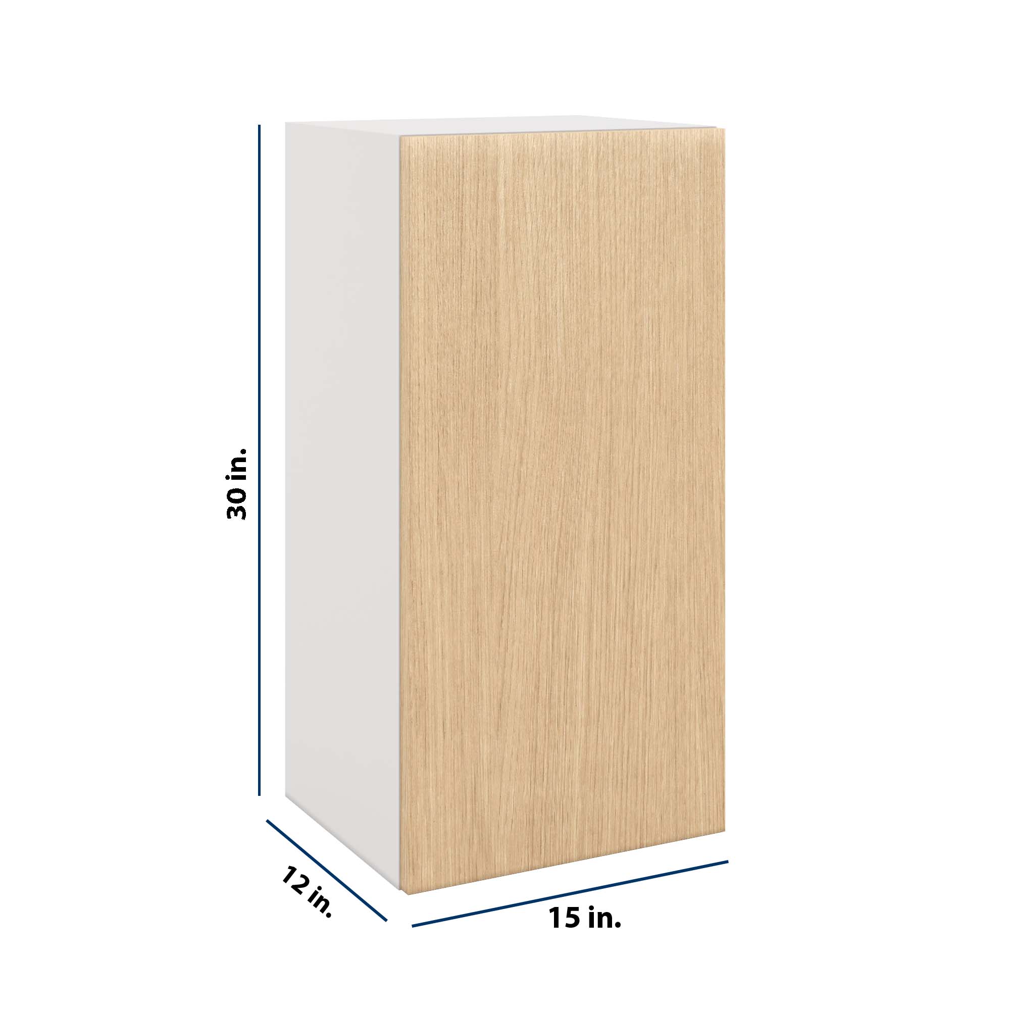 Modernform Cabinet Natural Oak 15" W X 30" H X 12" D Single Door Wall Cabinet