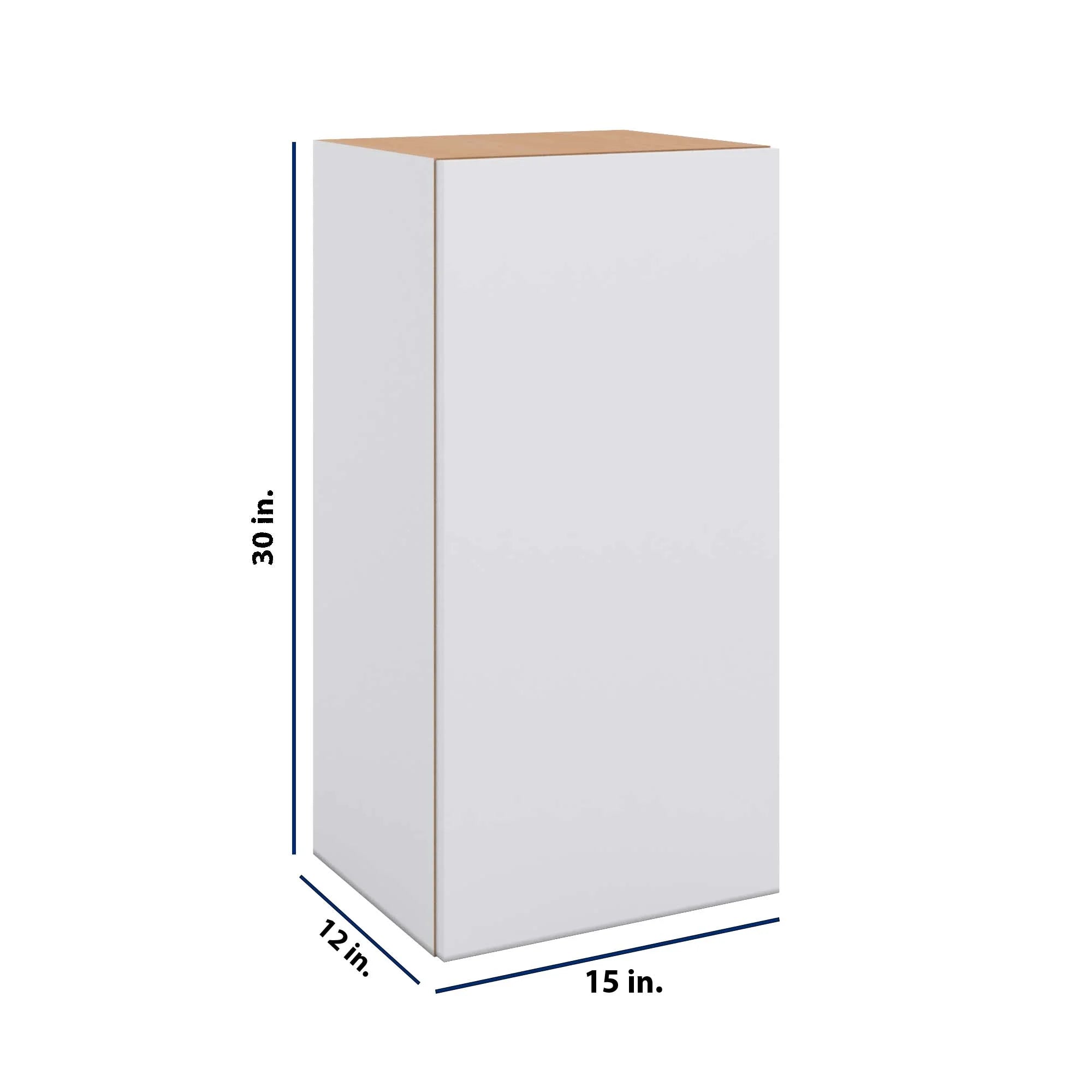Modernform Cabinet Matte White 15" W X 30" H X 12" D Single Door Wall Cabinet