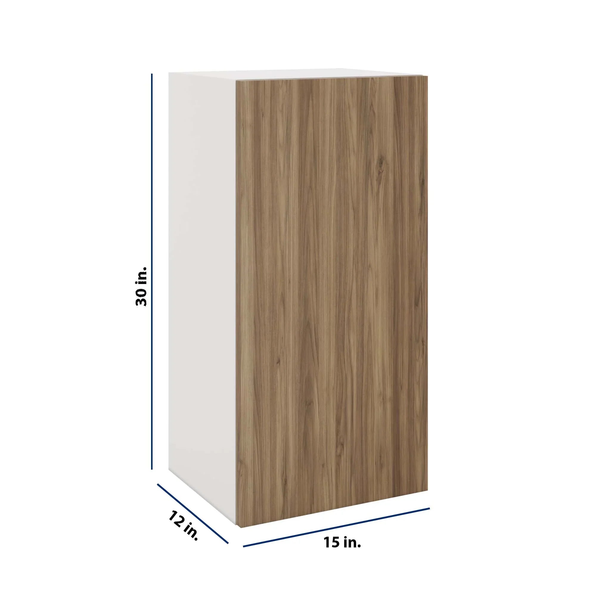 Modernform Cabinet Walnut 15" W X 30" H X 12" D Single Door Wall Cabinet