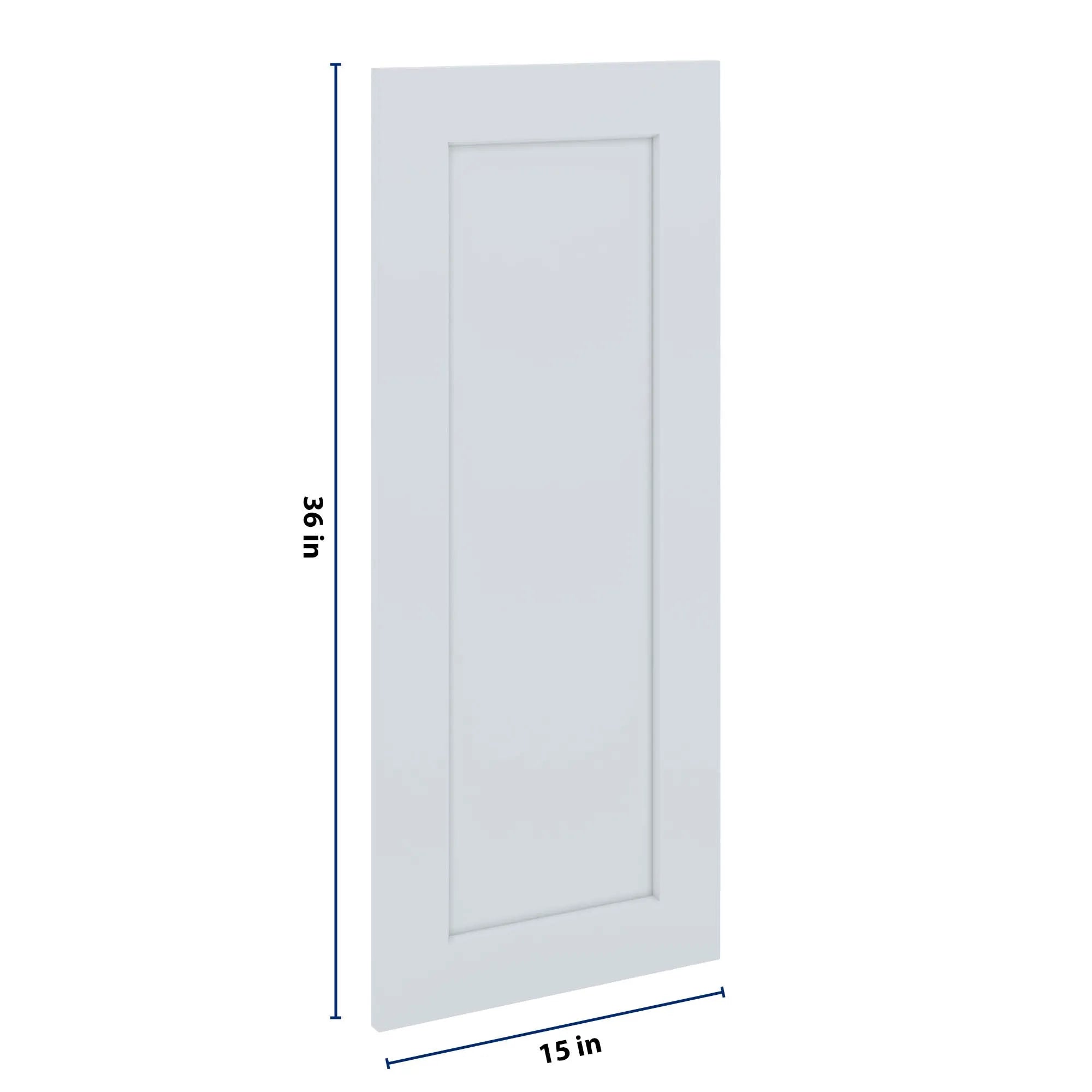 J&K White Shaker S8 Dummy Door Panel 15" W x 36" H