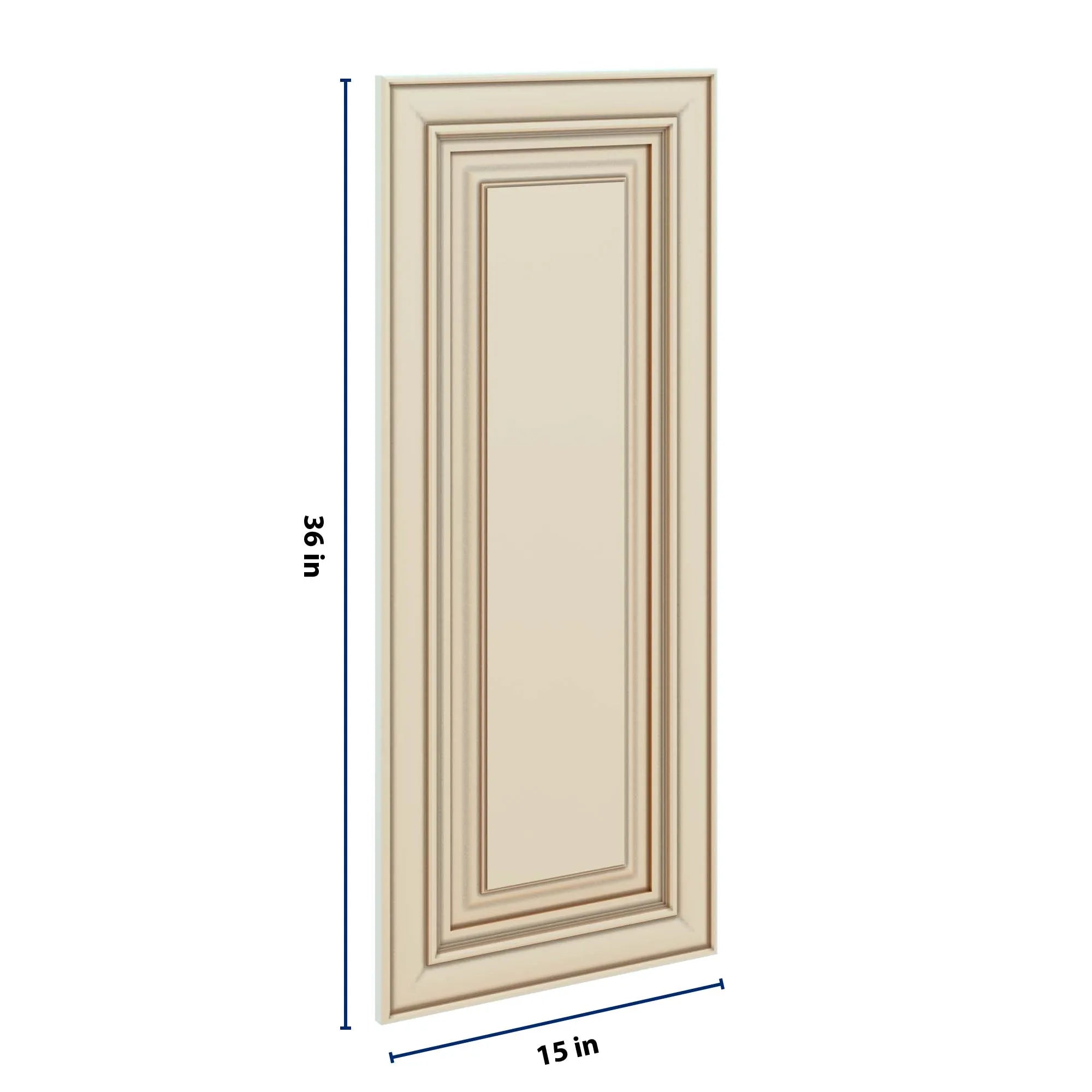 J&K Creme Glazed A7 Dummy Door Panel 15" W x 36" H