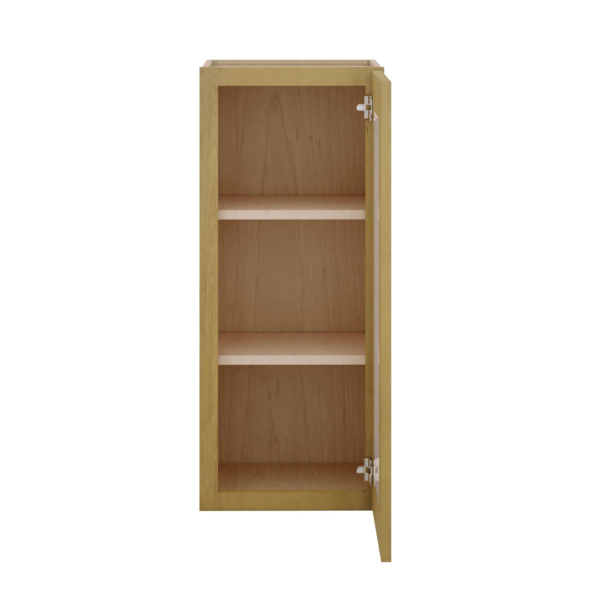 Modernform Cabinet Natural Shaker 15" W X 36" H X 12" D Single Glass Door Wall Cabinet