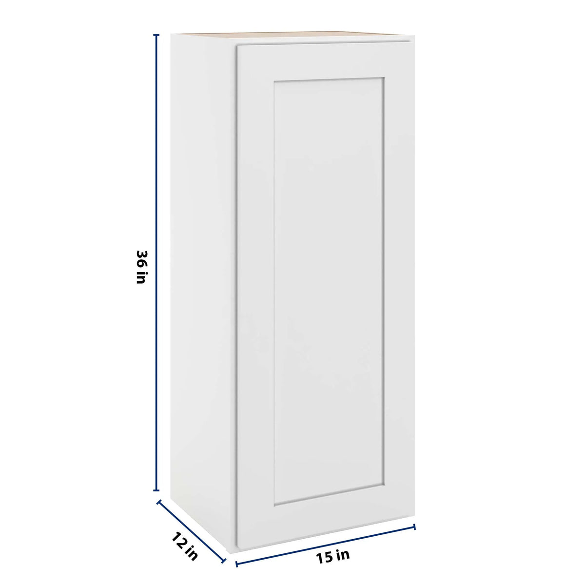 cnc luxor white 15 w x 36 h single door wall cabinet