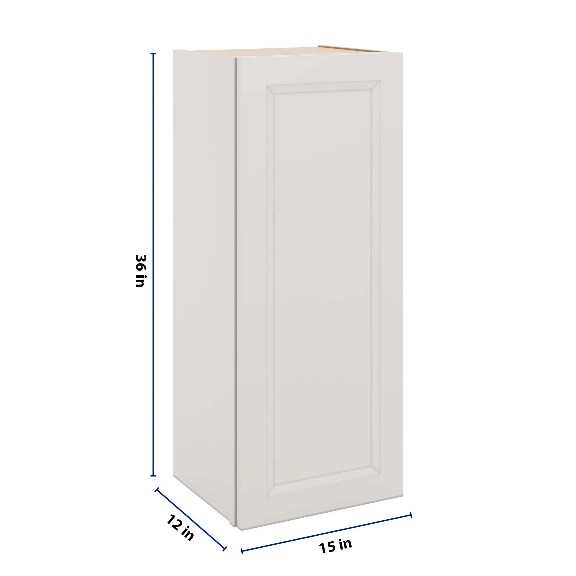 J&K Pure B5 Single Door Wall Cabinet - 15" W x 36" H