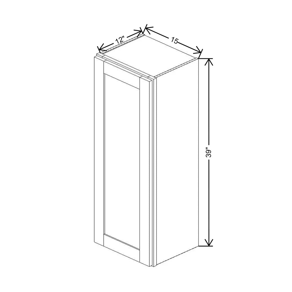 Fabuwood Allure Galaxy Frost 15" W X 39" H X 12" D Single Door Wall Cabinet