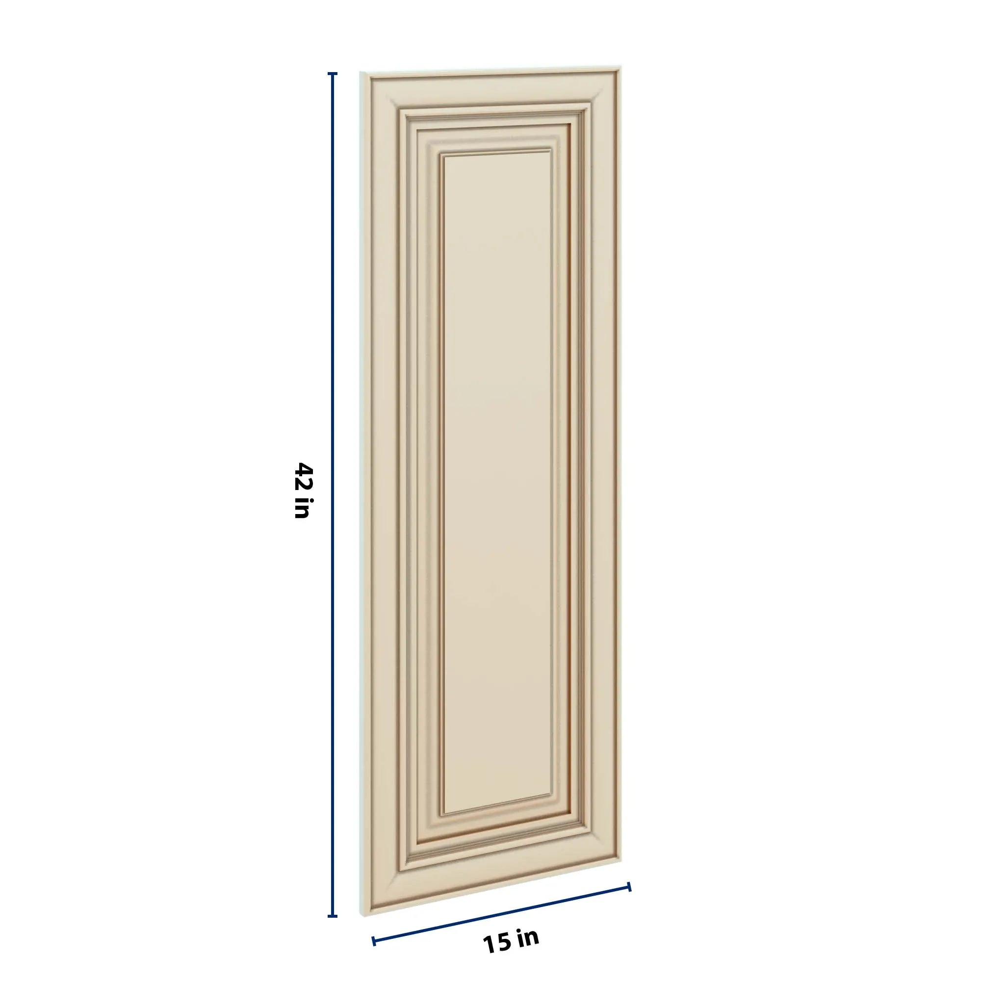 J&K Creme Glazed A7 Dummy Door Panel 15" W x 42" H