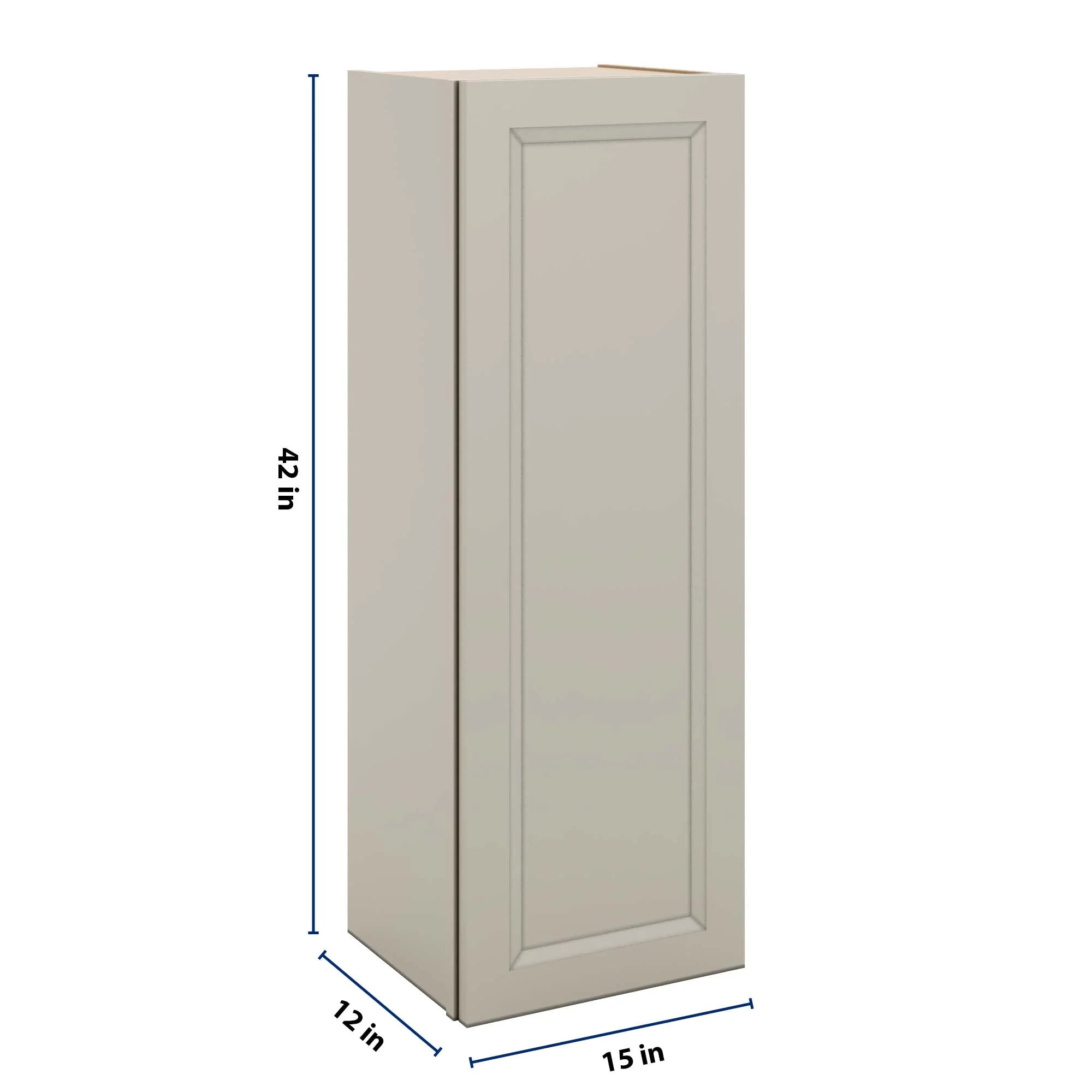 J&K Pebble B6 Single Door Wall Cabinet - 15" W x 42" H