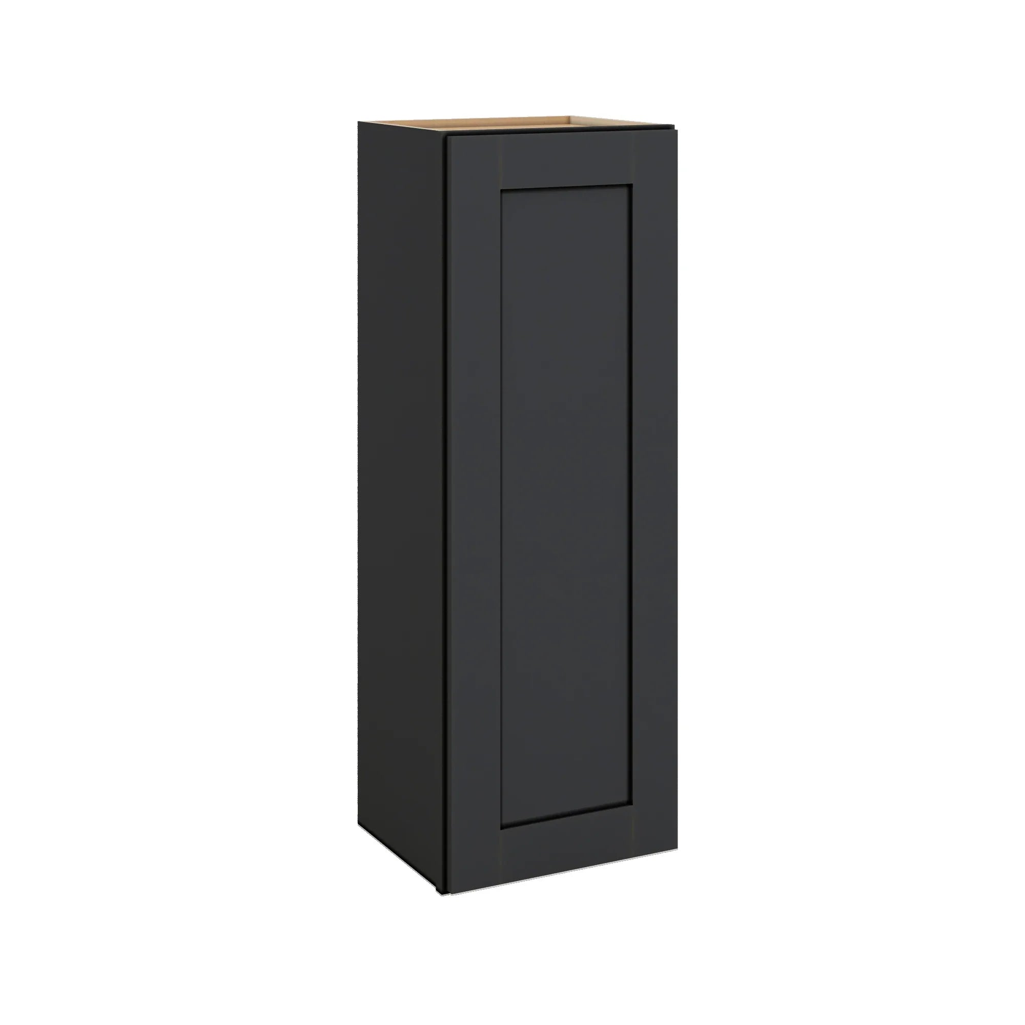 Modernform Cabinet Onyx Black Shaker 15" W X 42" H X 12" D Single Door Wall Cabinet