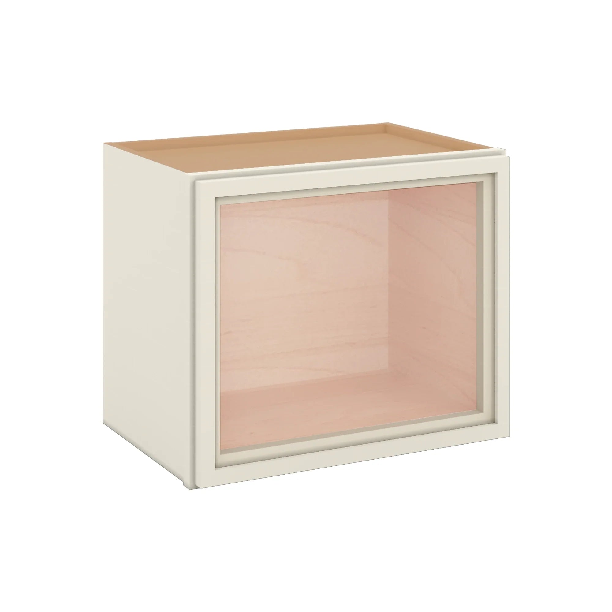 Modernform Cabinet Slim Dove White 18" W X 15" H X 12" D Single Glass Door Wall Cabinet