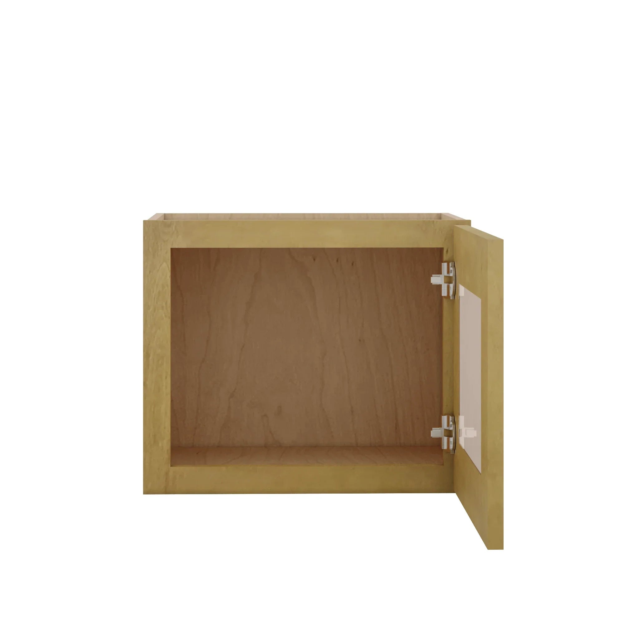 Modernform Cabinet Natural Shaker 18" W X 15" H X 12" D Single Glass Door Wall Cabinet