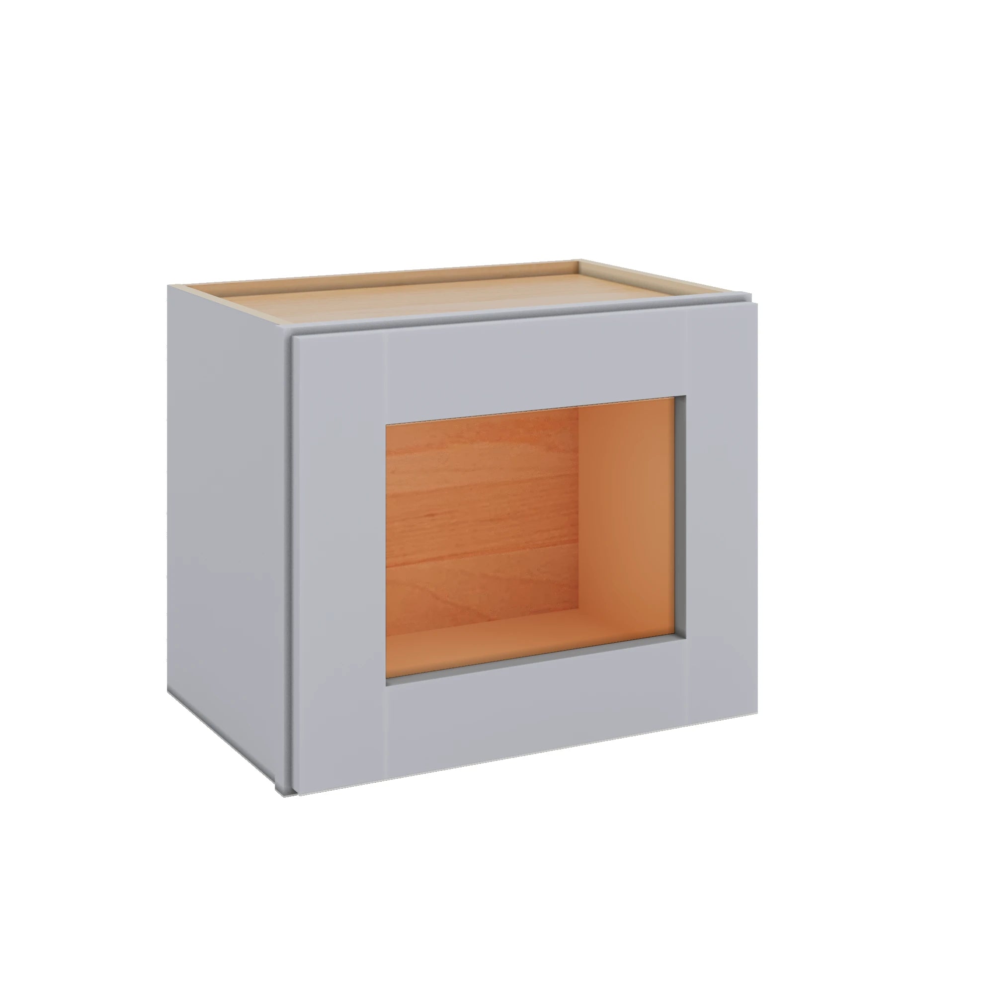 Modernform Cabinet Grey Shaker 18" W X 15" H X 12" D Single Glass Door Wall Cabinet