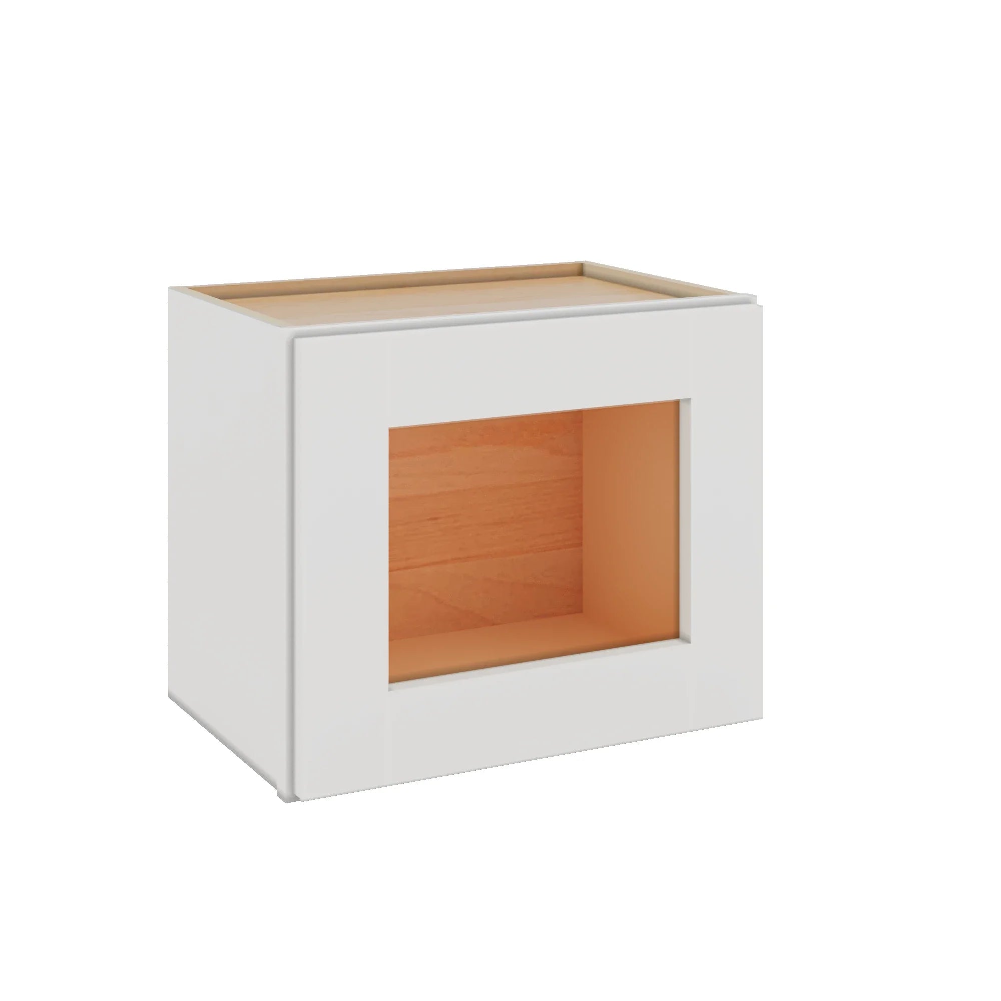 Modernform Cabinet White Shaker 18" W X 15" H X 12" D Single Glass Door Wall Cabinet