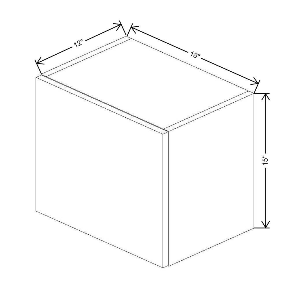 CNC Classic Milano Ash 12" W X 42" H Single Door Wall End Cabinet