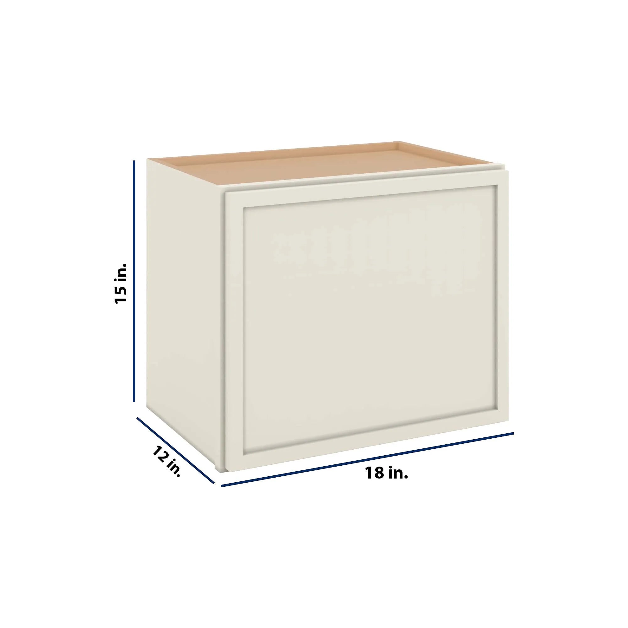 Modernform Cabinet Slim Dove White 18" W X 15" H X 12" D Single Door Wall Cabinet