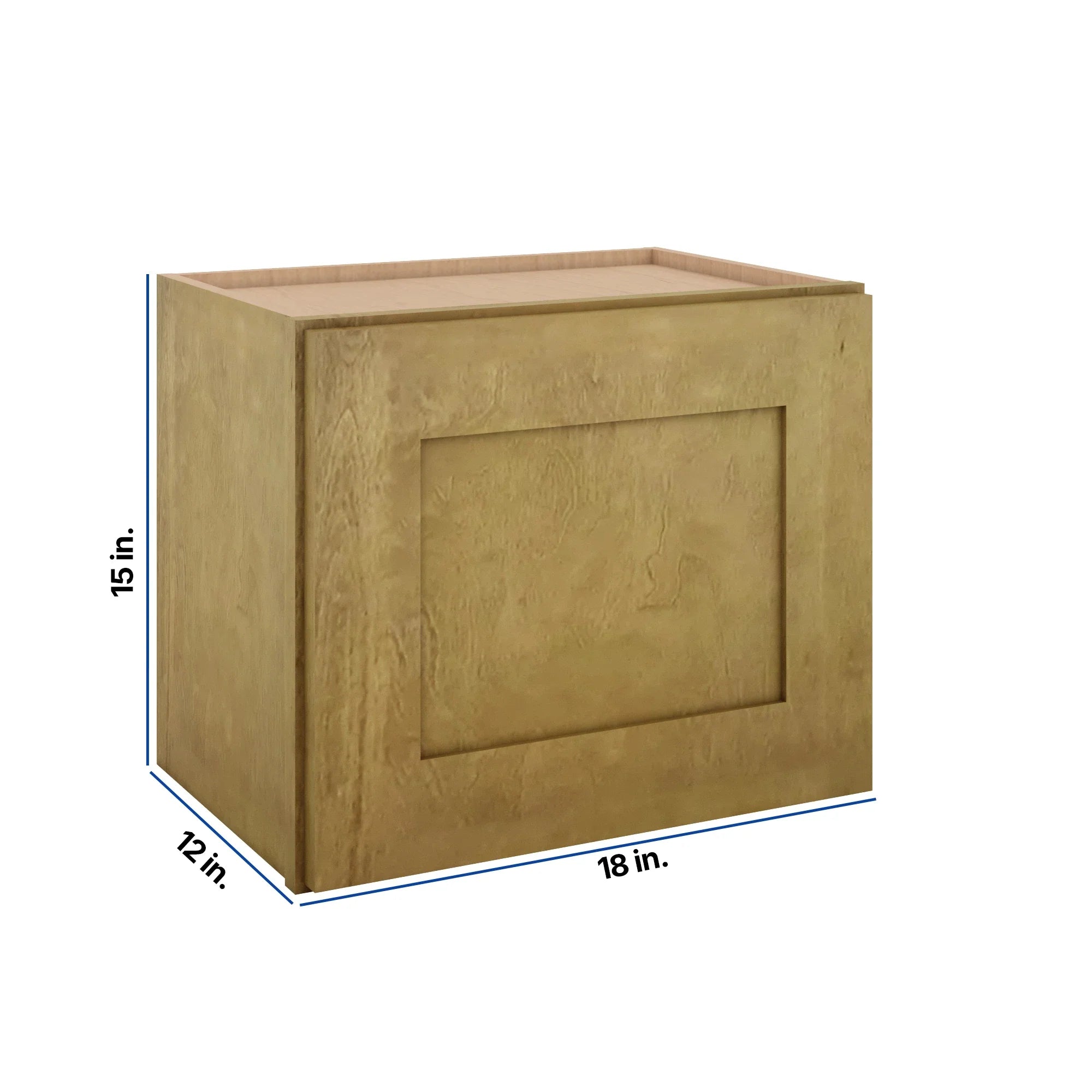 Modernform Cabinet Natural Shaker 18" W X 15" H X 12" D Single Door Wall Cabinet