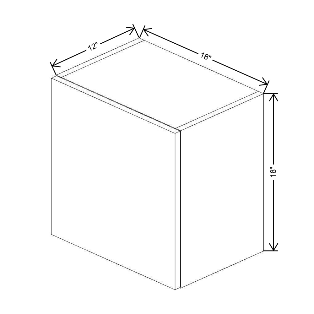 CNC Concord Elegant Ocean 18" W X 18" H Single Door Wall Cabinet