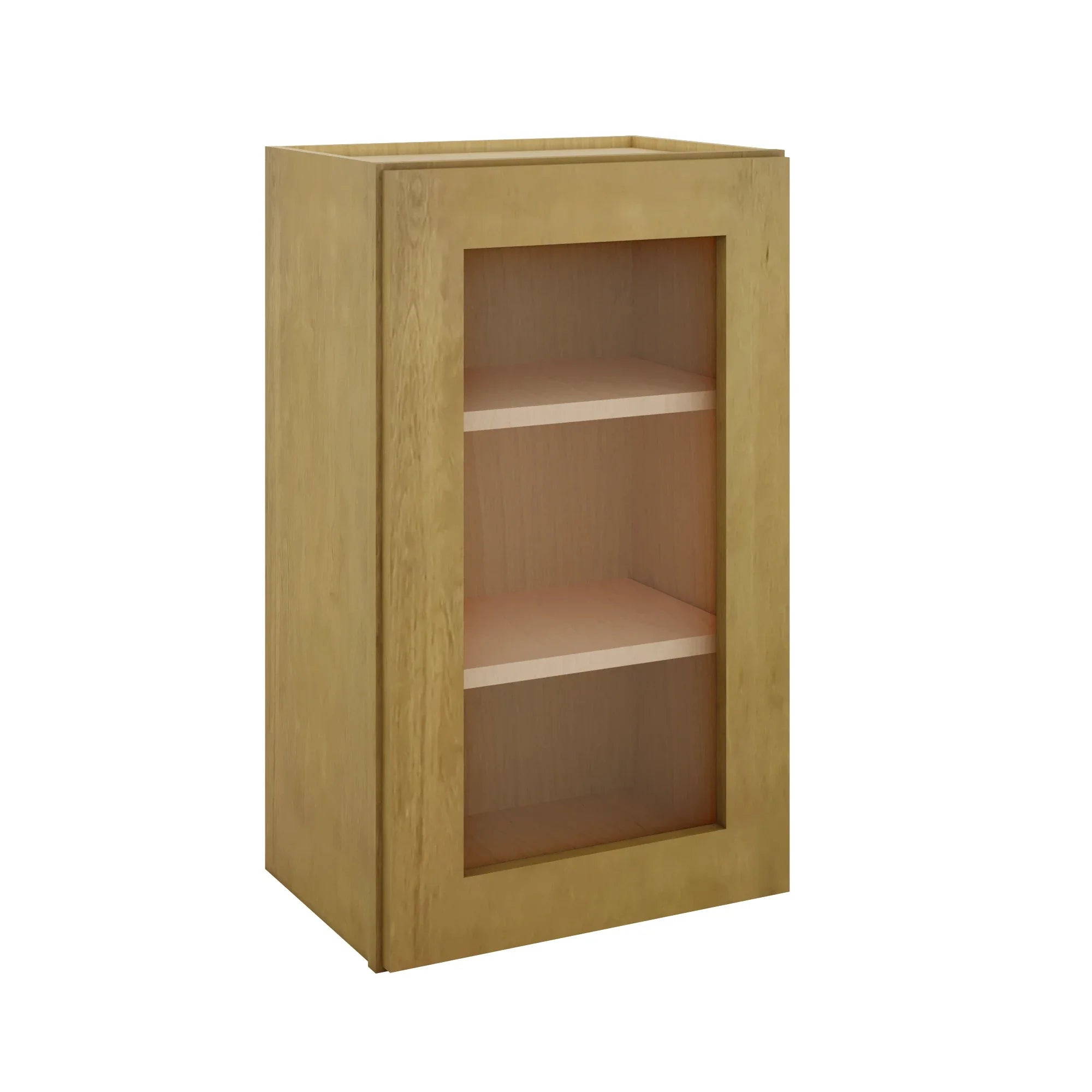 Modernform Cabinet Natural Shaker 18" W X 30" H X 12" D Single Glass Door Wall Cabinet