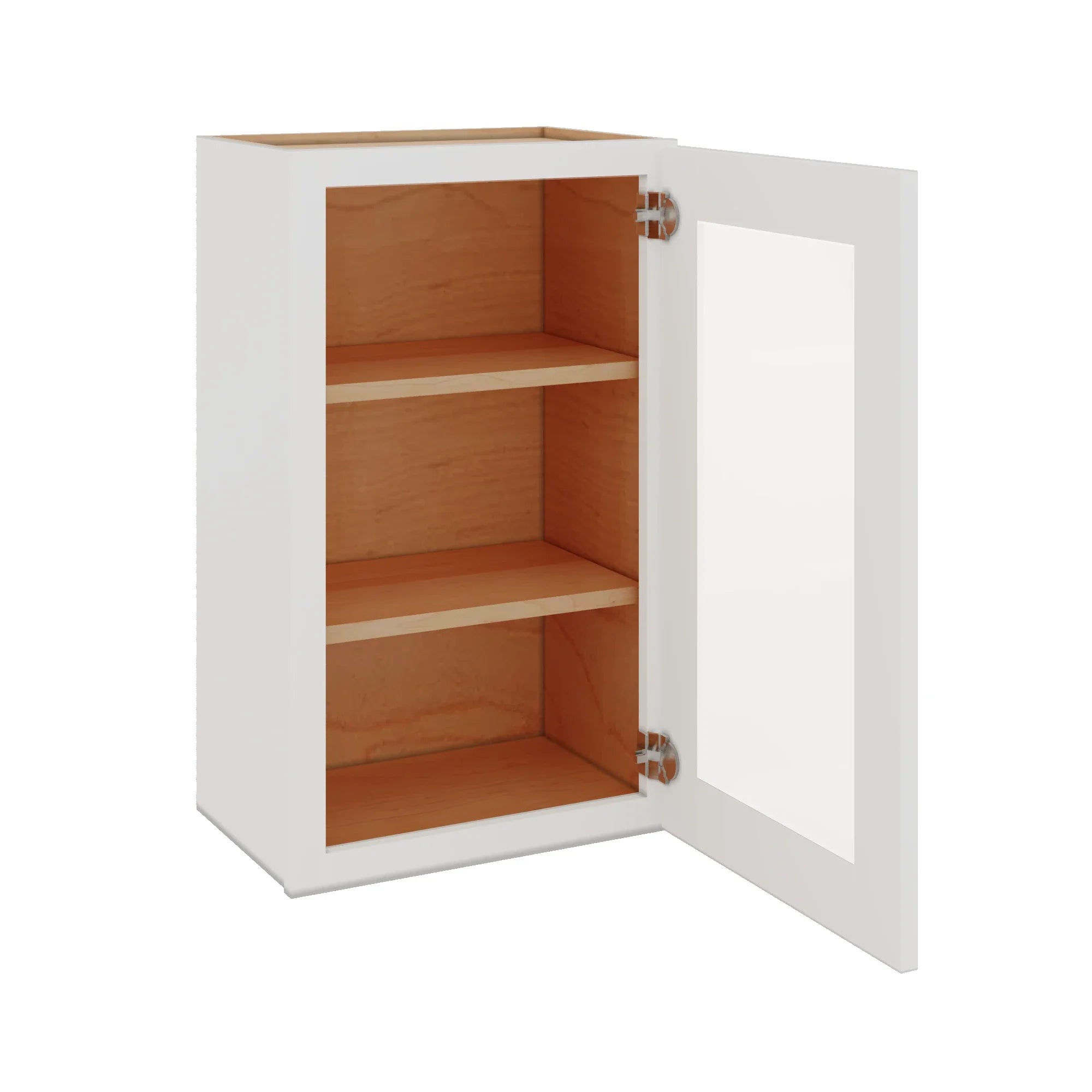 Modernform Cabinet White Shaker 18" W X 30" H X 12" D Single Glass Door Wall Cabinet