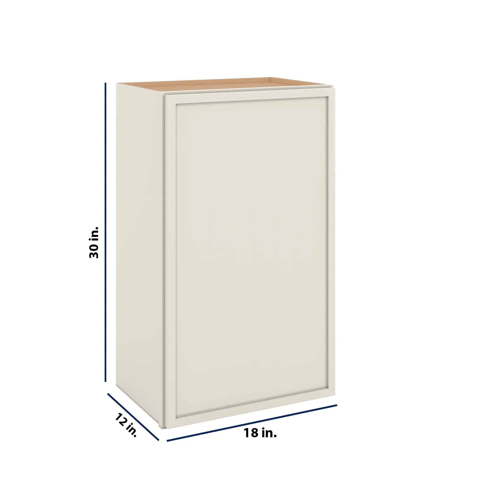 Modernform Cabinet Slim Dove White 18" W X 30" H X 12" D Single Door Wall Cabinet