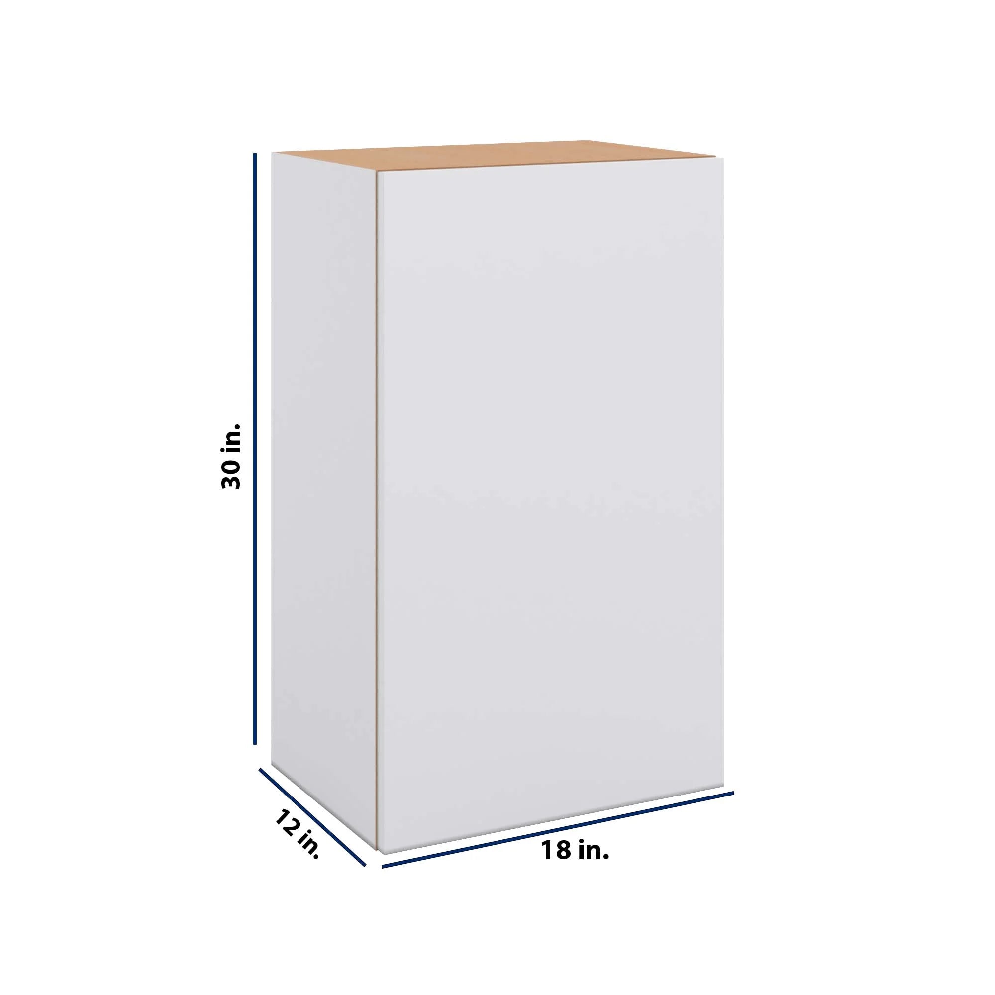 Modernform Cabinet Matte White 18" W X 30" H X 12" D Single Door Wall Cabinet