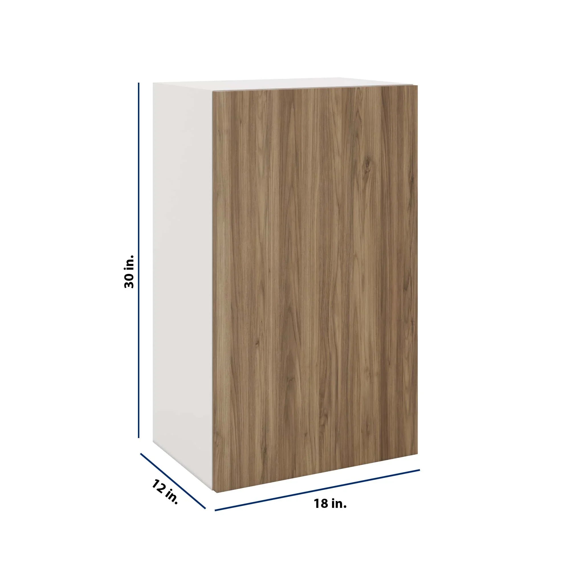 Modernform Cabinet Walnut 18" W X 30" H X 12" D Single Door Wall Cabinet