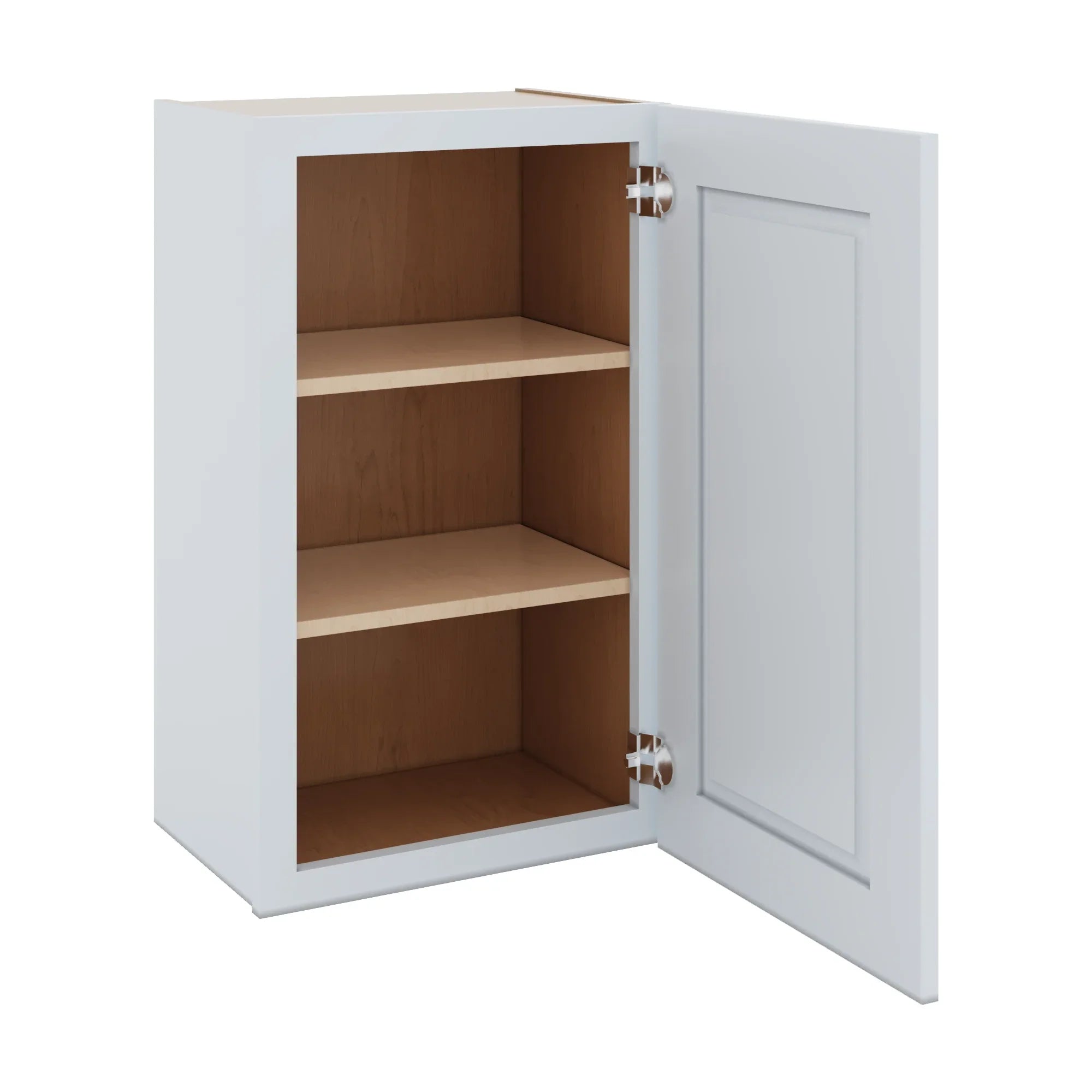J&K White Shaker S8 Single Door Wall Cabinet 18" W x 30" H