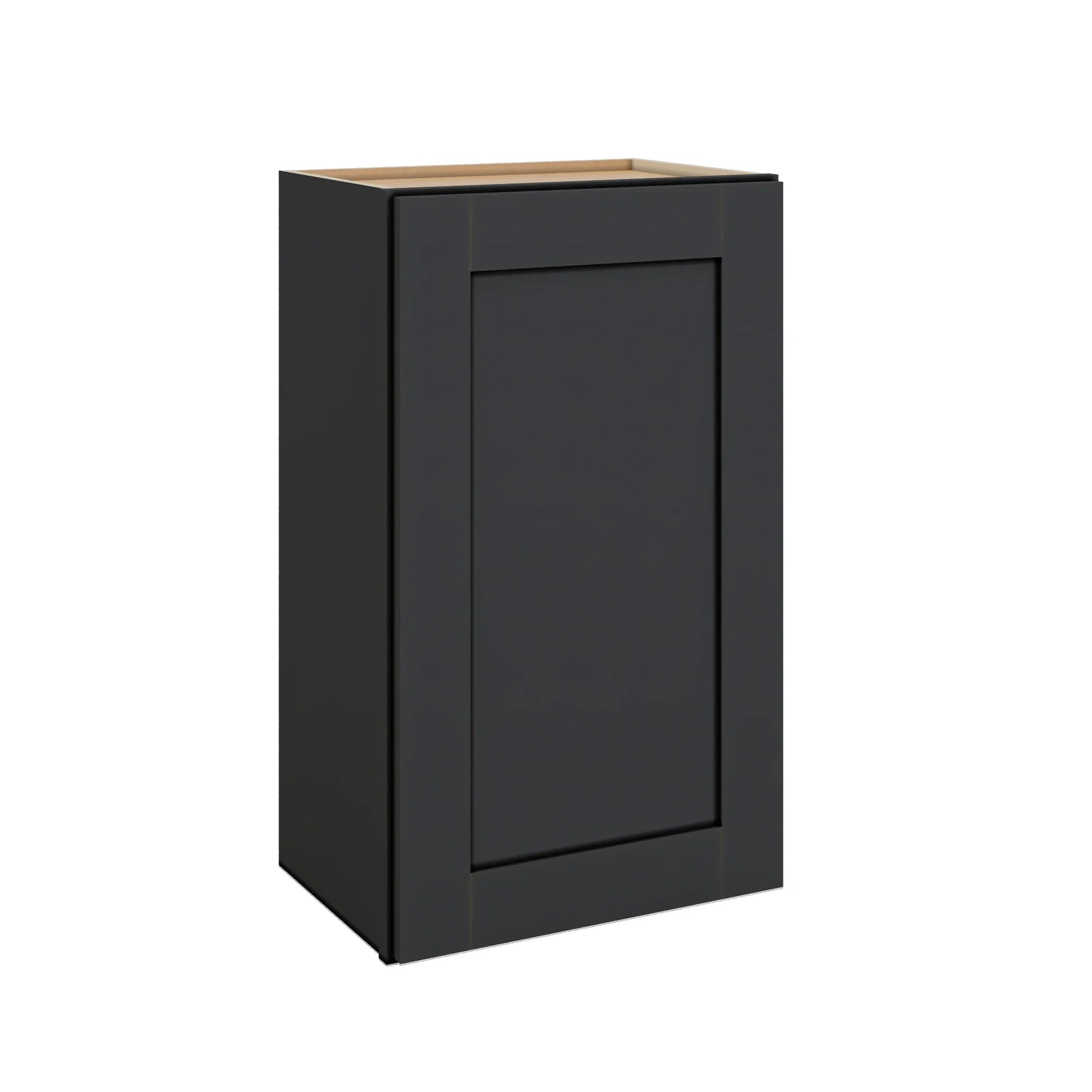 Modernform Cabinet Onyx Black Shaker 18" W X 30" H X 12" D Single Door Wall Cabinet