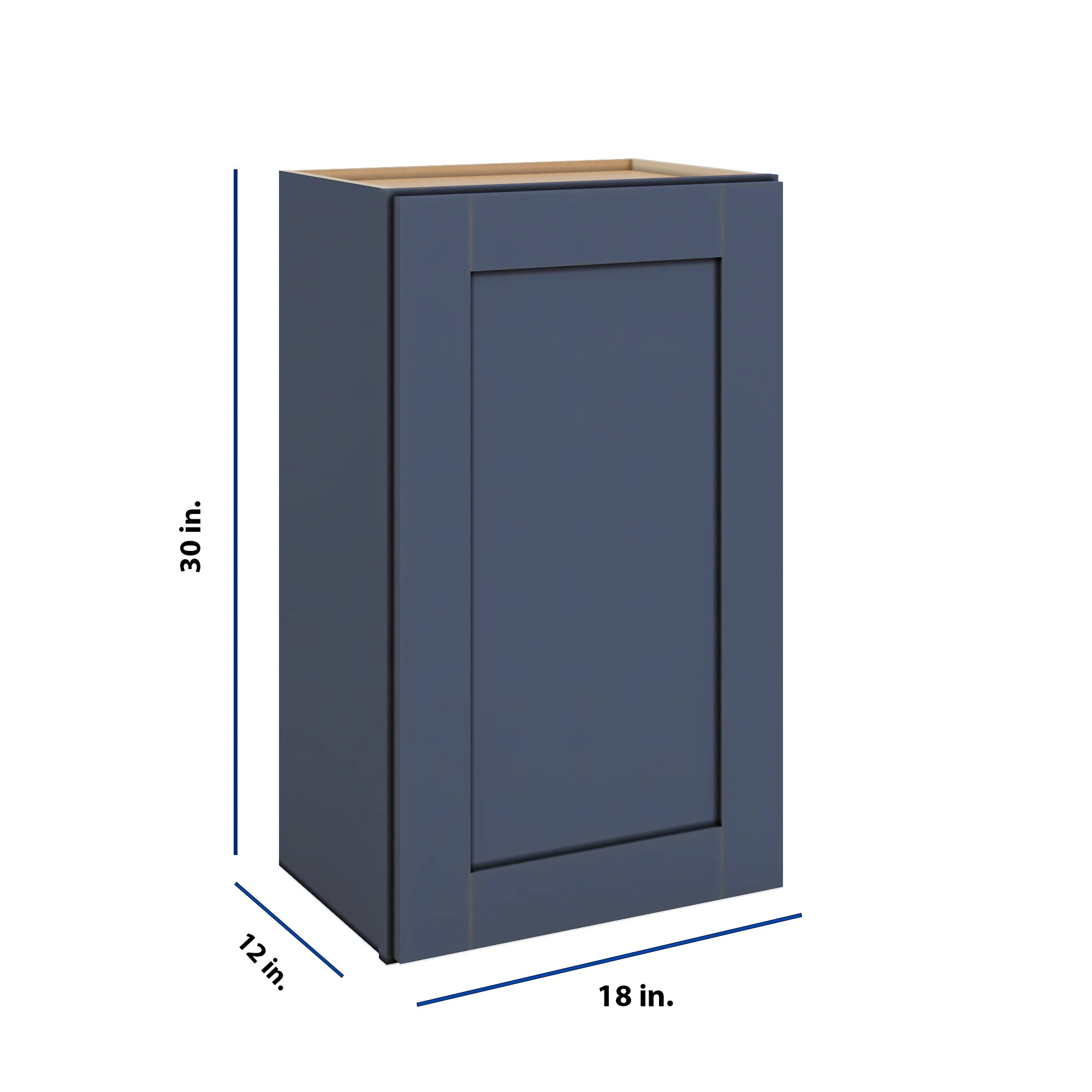 Modernform Cabinet Signature Blue 18" W X 30" H X 12" D Single Door Wall Cabinet