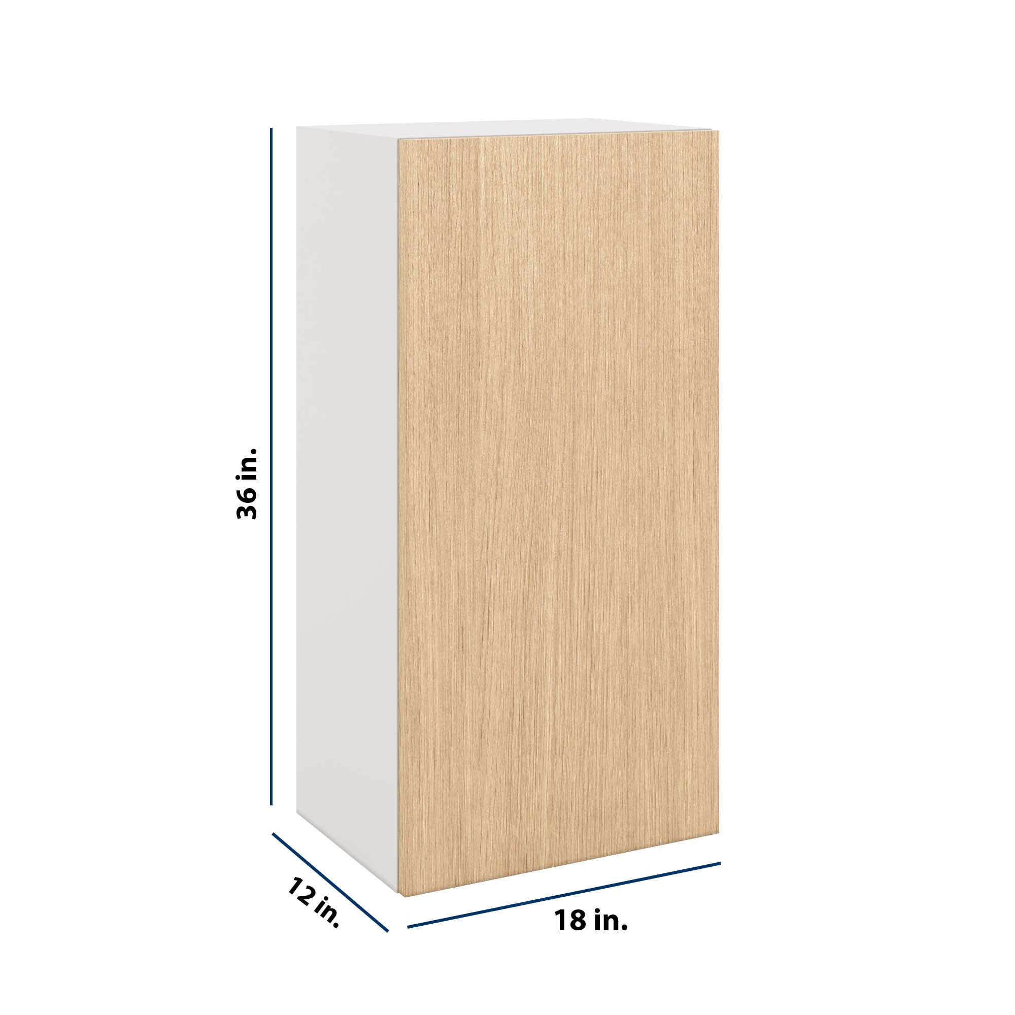 Modernform Cabinet Natural Oak 18" W X 36" H X 12" D Single Door Wall Cabinet