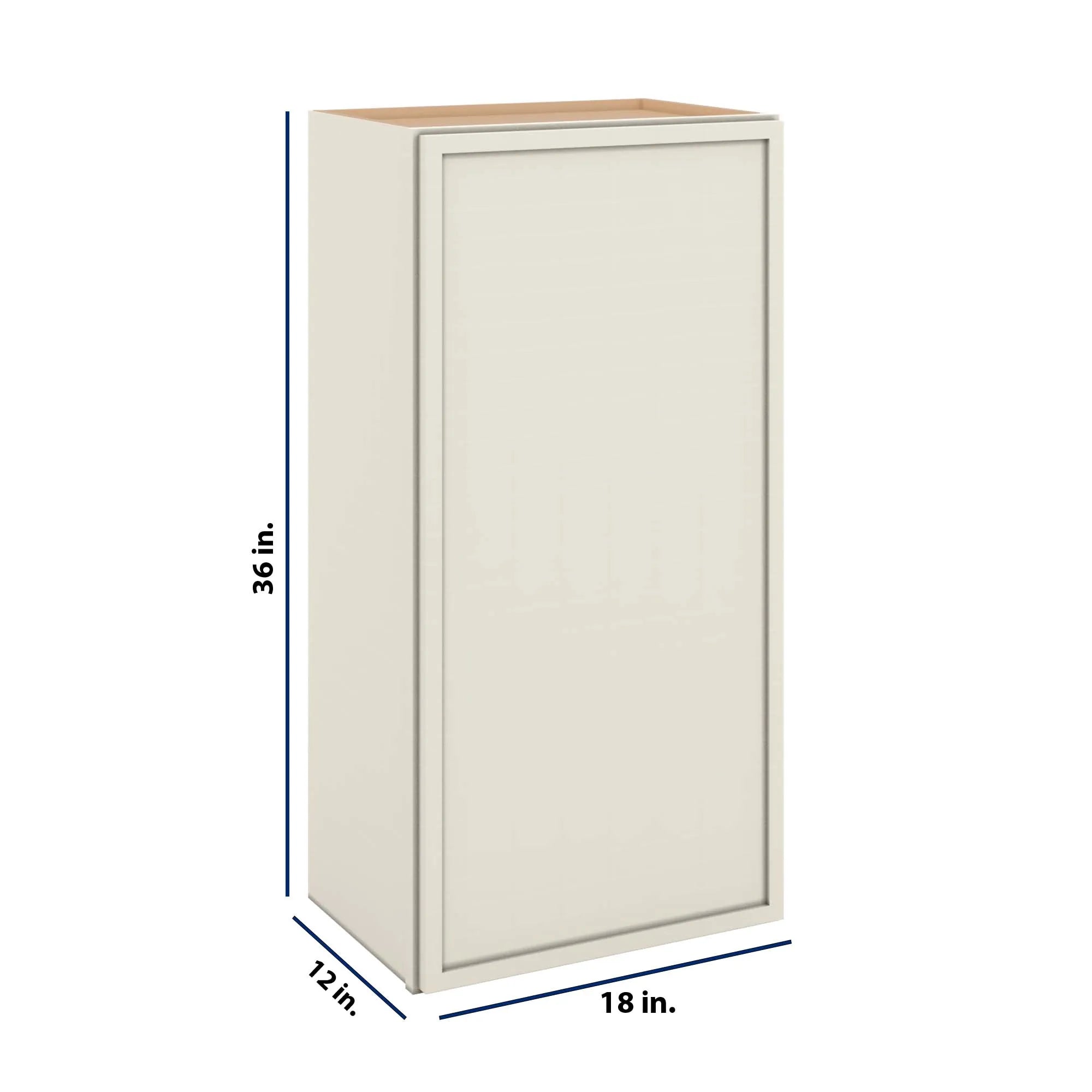 Modernform Cabinet Slim Dove White 18" W X 36" H X 12" D Single Door Wall Cabinet