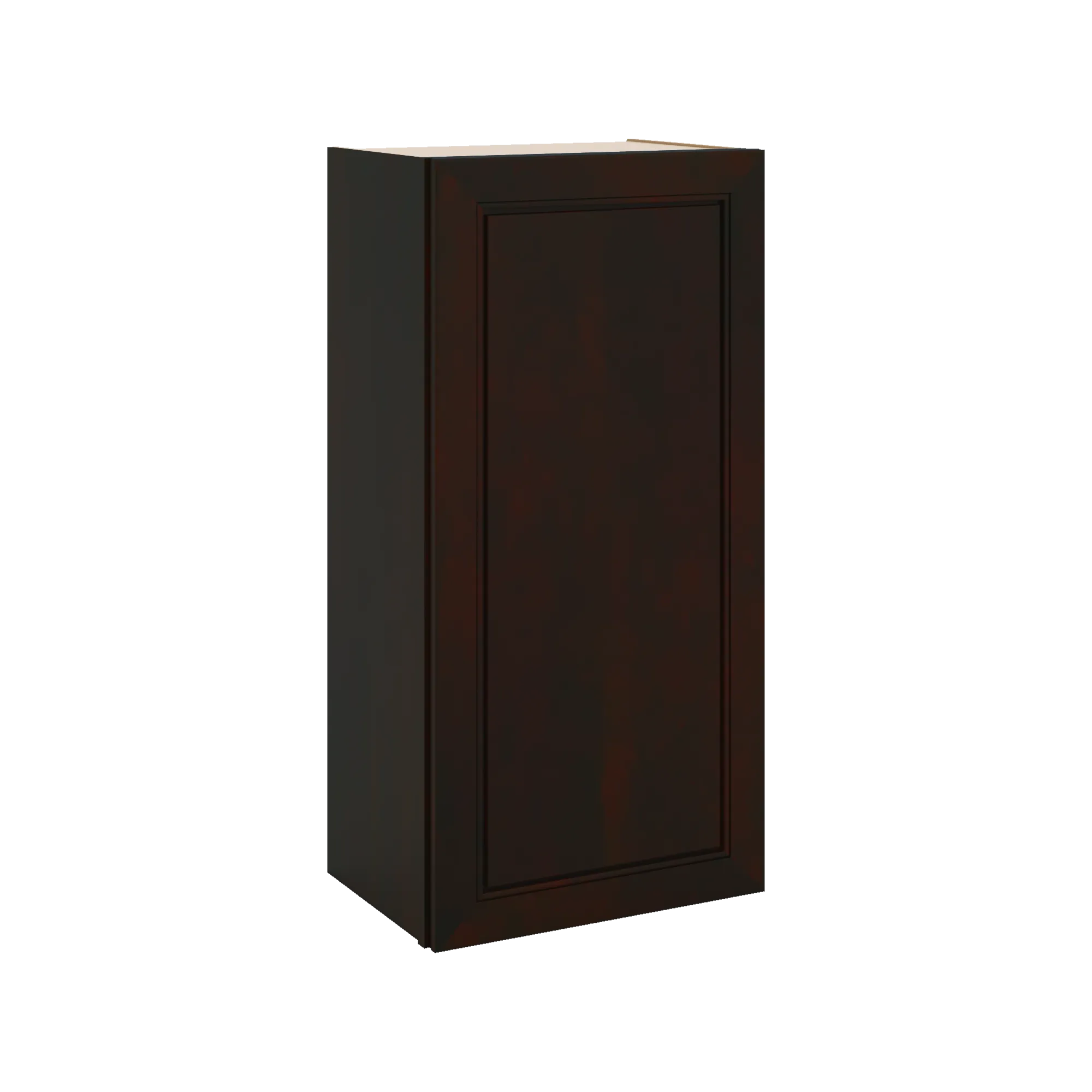 J&K Espresso K8 Single Door Wall Cabinet - 18" W x 36" H