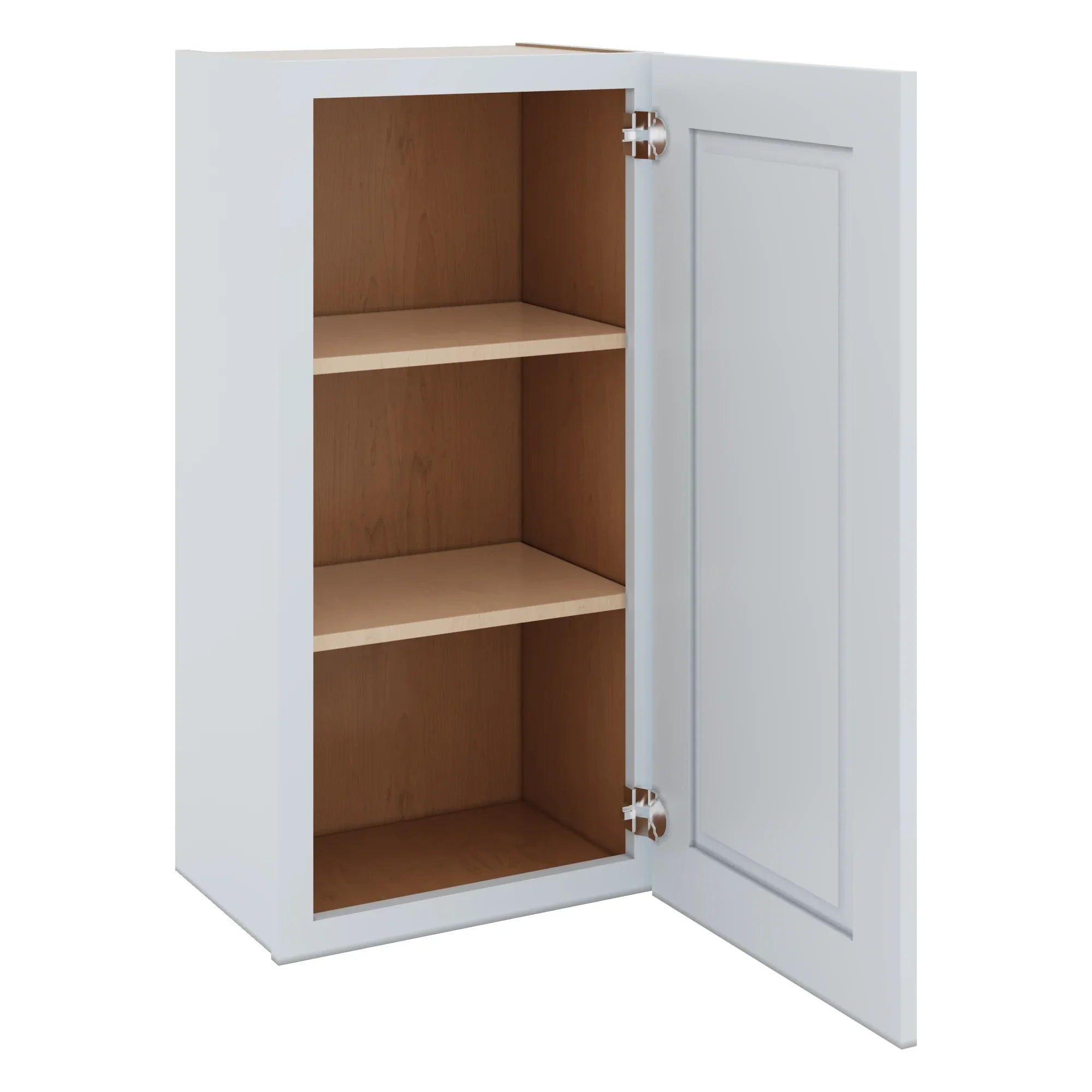 J&K White Shaker S8 Single Door Wall Cabinet 18" W x 36" H