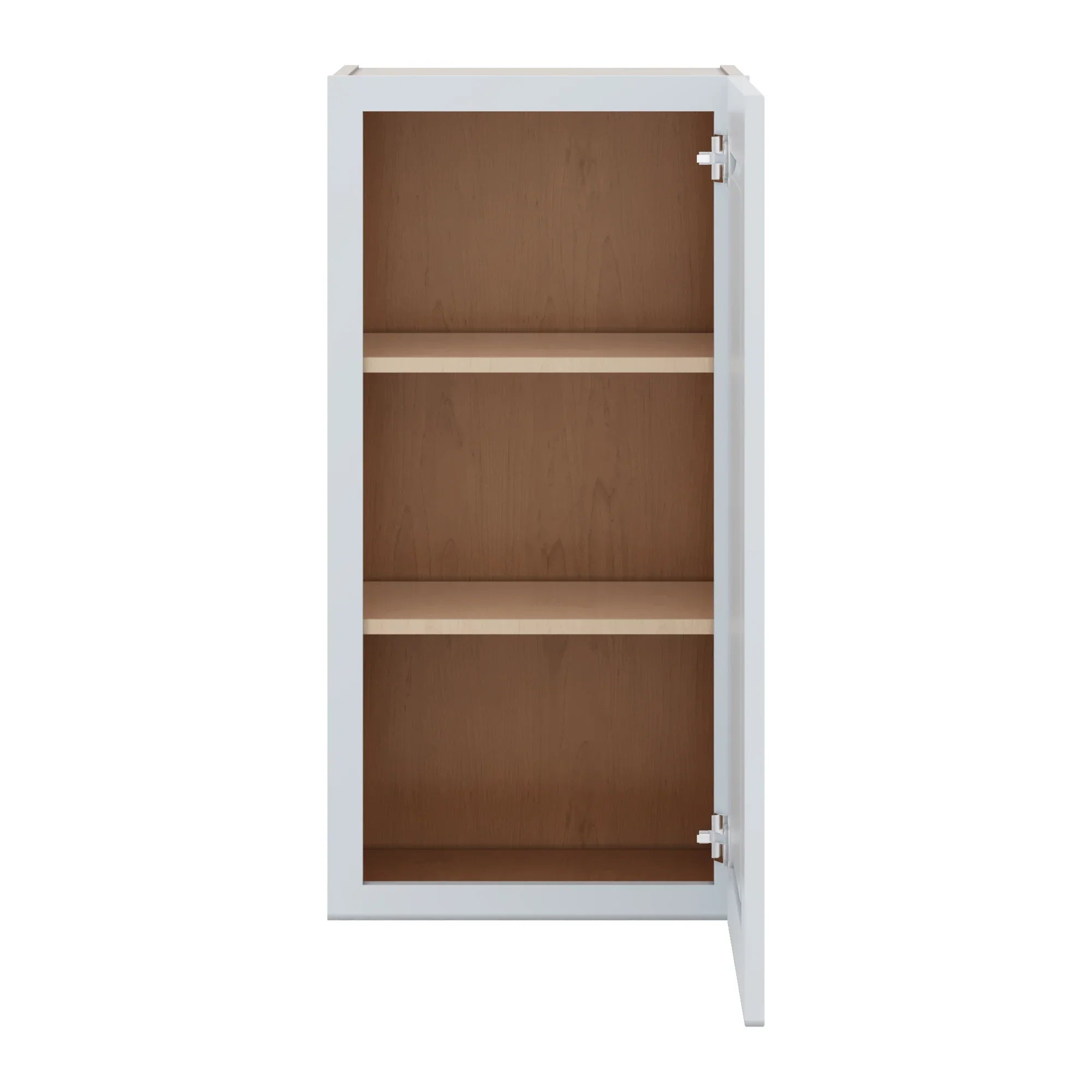 J&K White Shaker S8 Single Door Wall Cabinet 18" W x 36" H