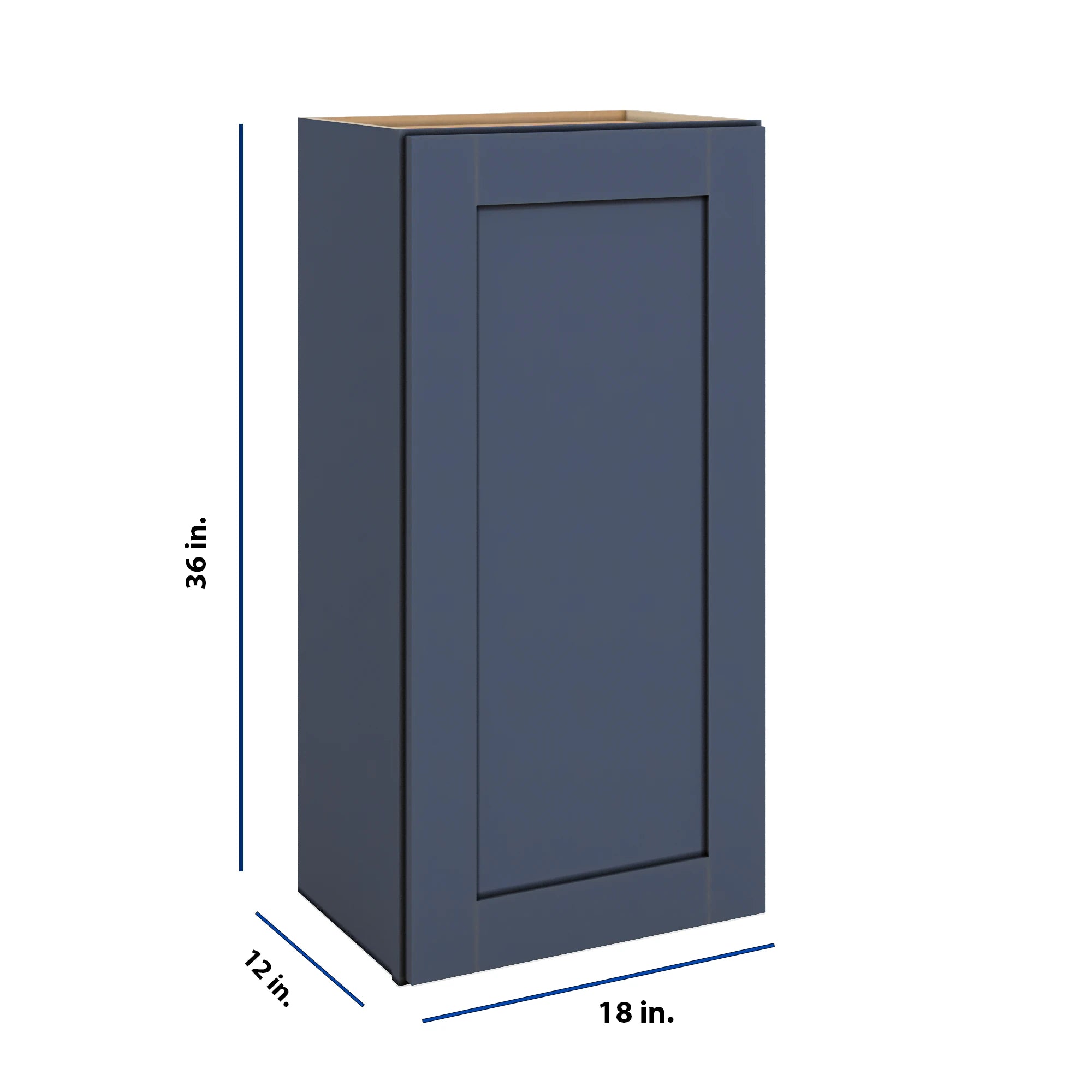 Modernform Cabinet Signature Blue 18" W X 36" H X 12" D Single Door Wall Cabinet