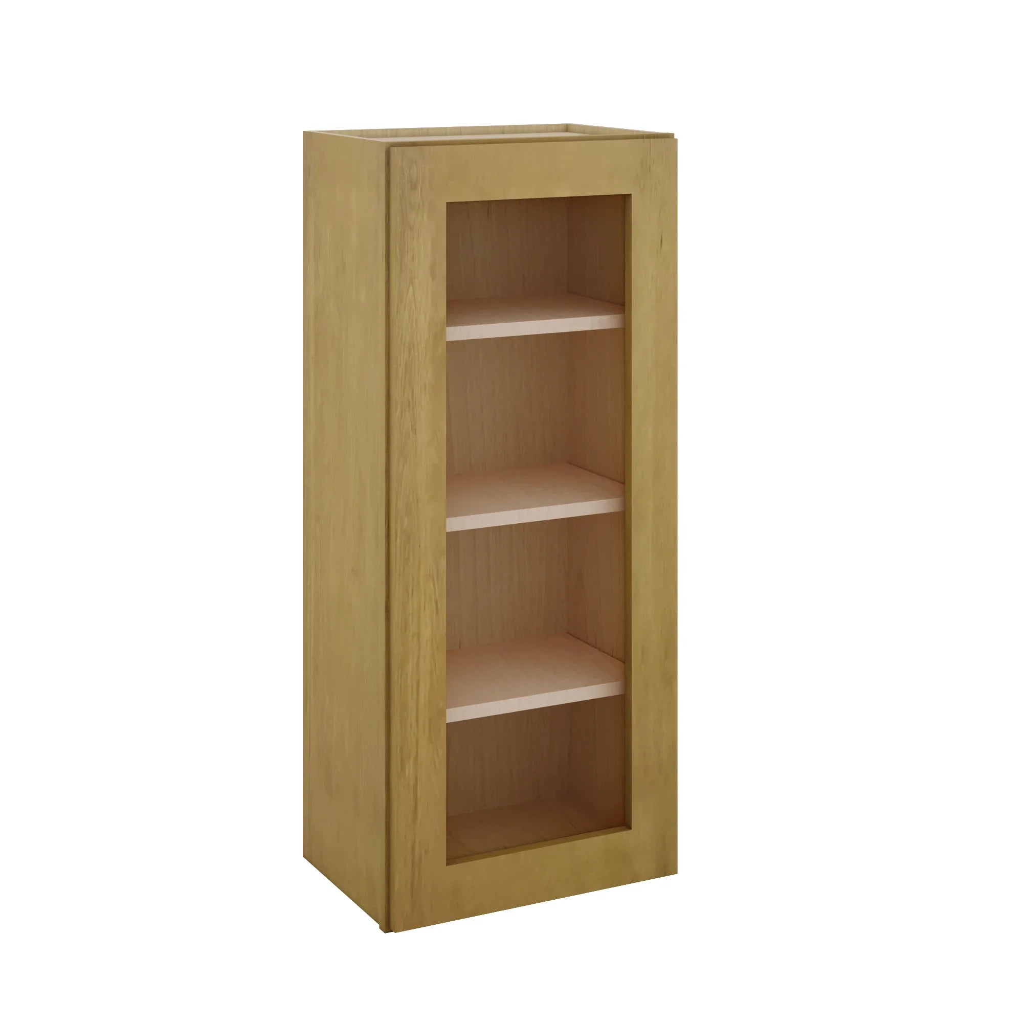 Modernform Cabinet Natural Shaker 18" W X 42" H X 12" D Single Glass Door Wall Cabinet