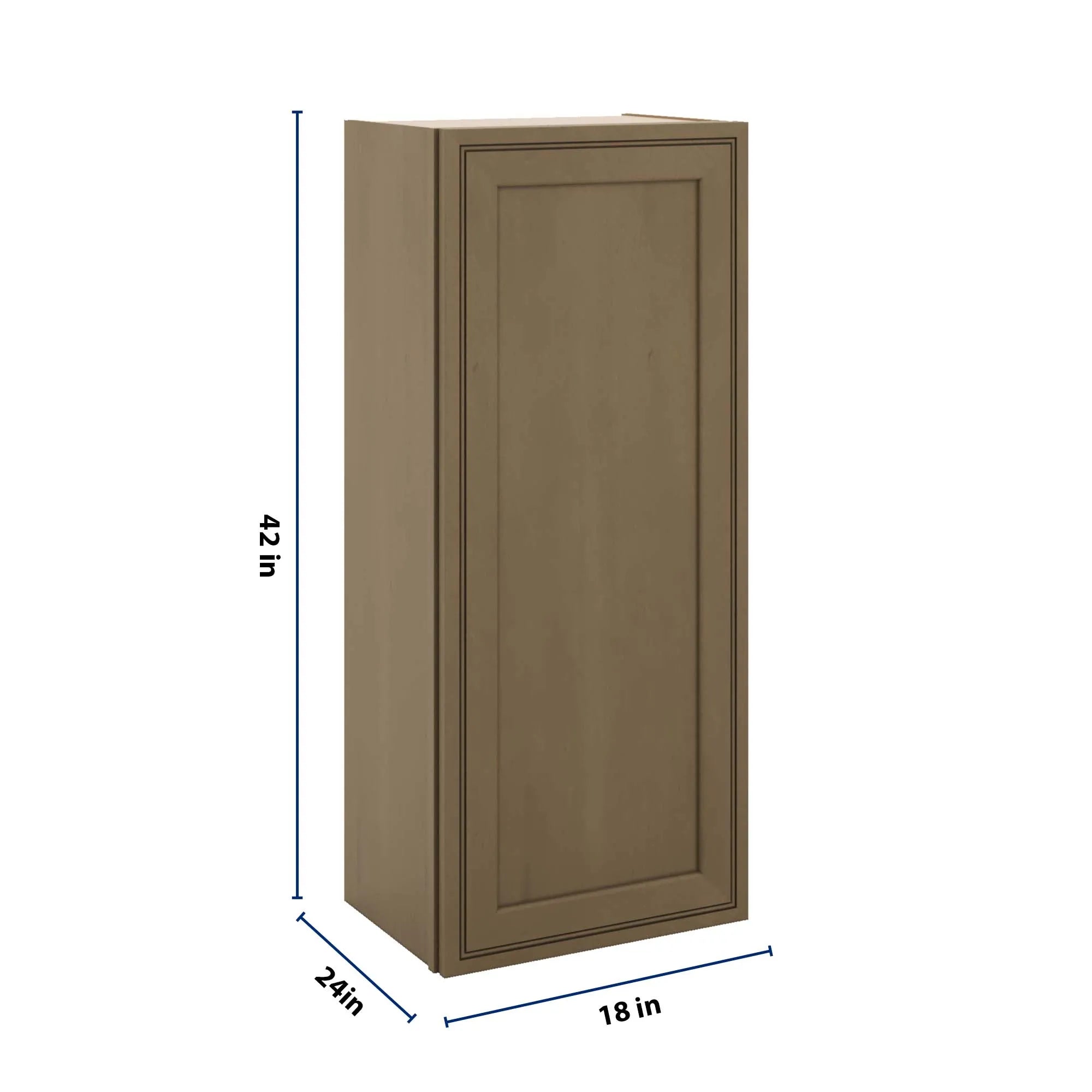 J&K Hazel H8 Single Door Wall Cabinet - 18" W x 42" H