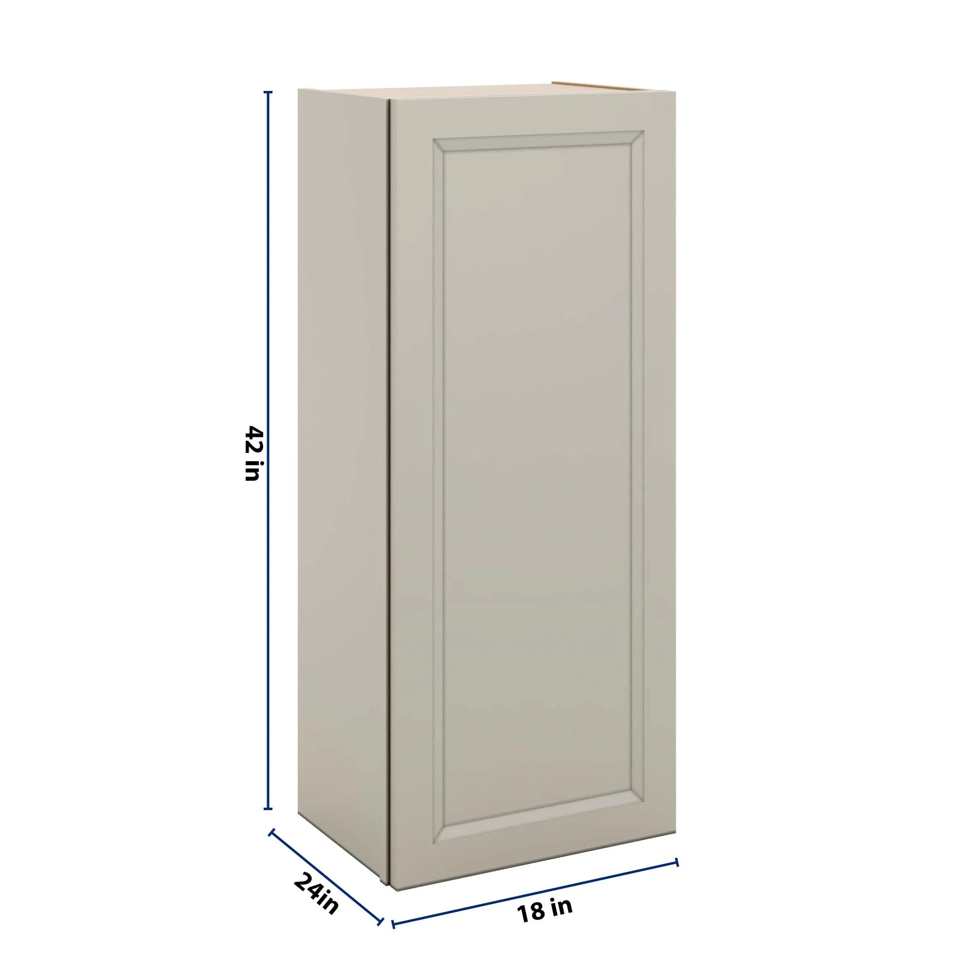 J&K Pebble B6 Single Door Wall Cabinet - 18" W x 42" H