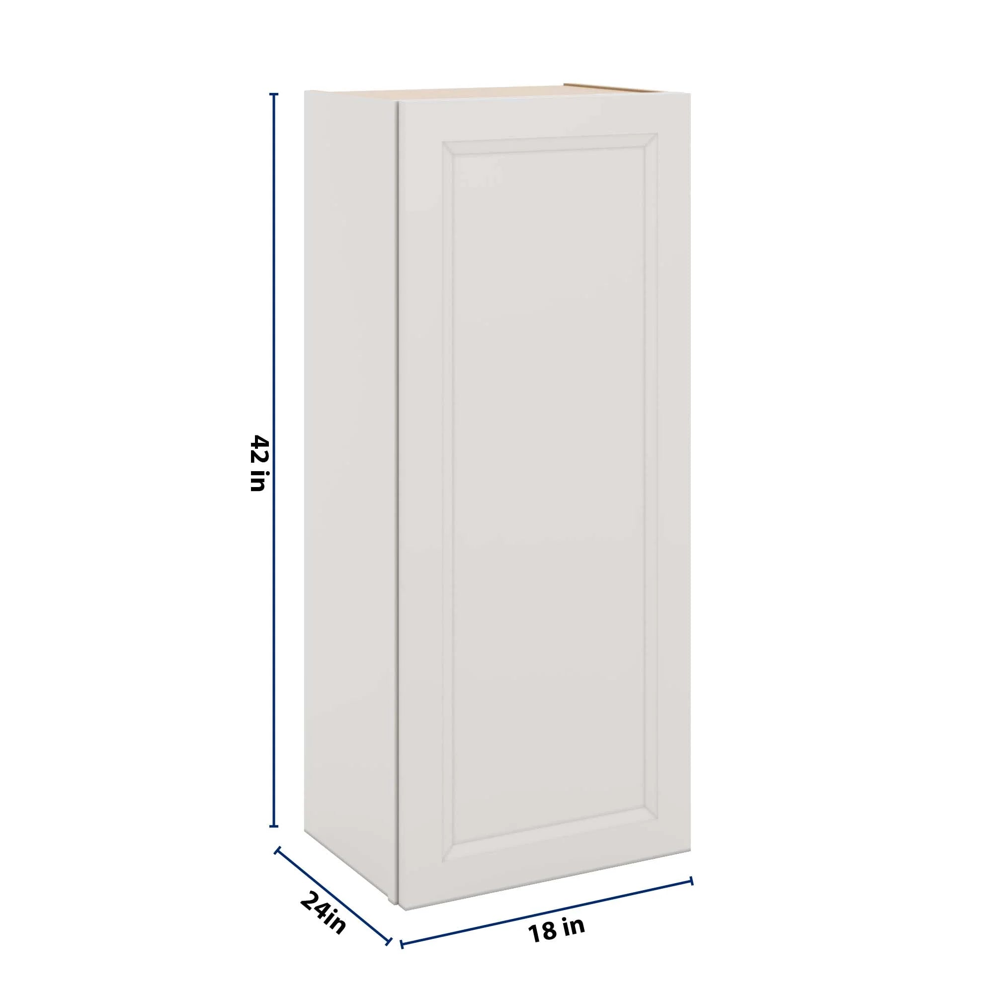 J&K Pure B5 Single Door Wall Cabinet - 18" W x 42" H