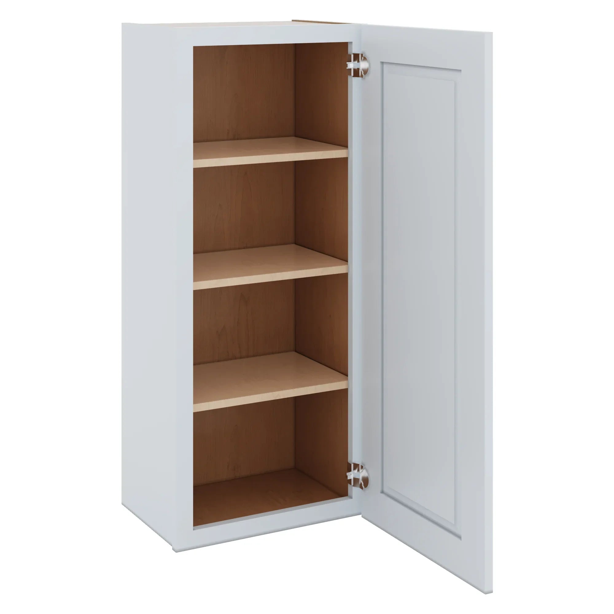 J&K White Shaker S8 Single Door Wall Cabinet 18" W x 42" H