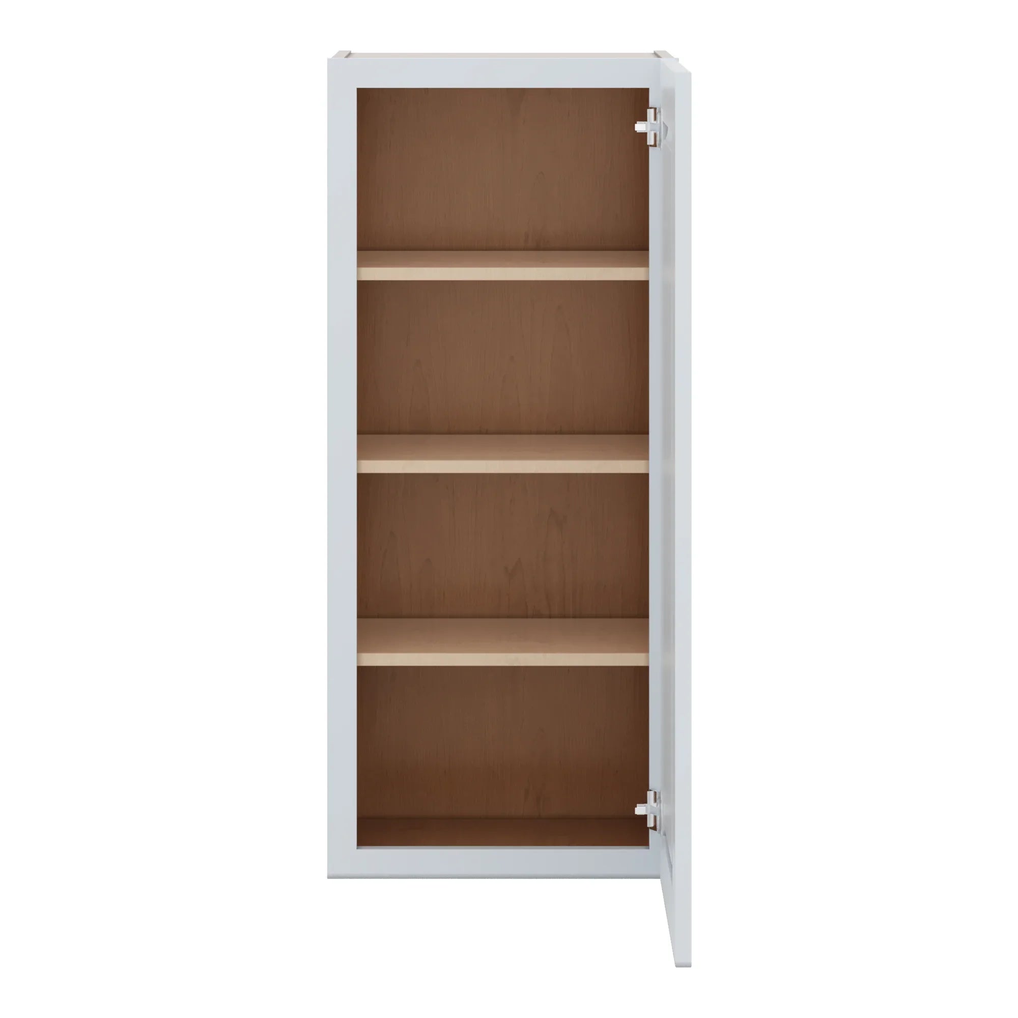 J&K White Shaker S8 Single Door Wall Cabinet 18" W x 42" H