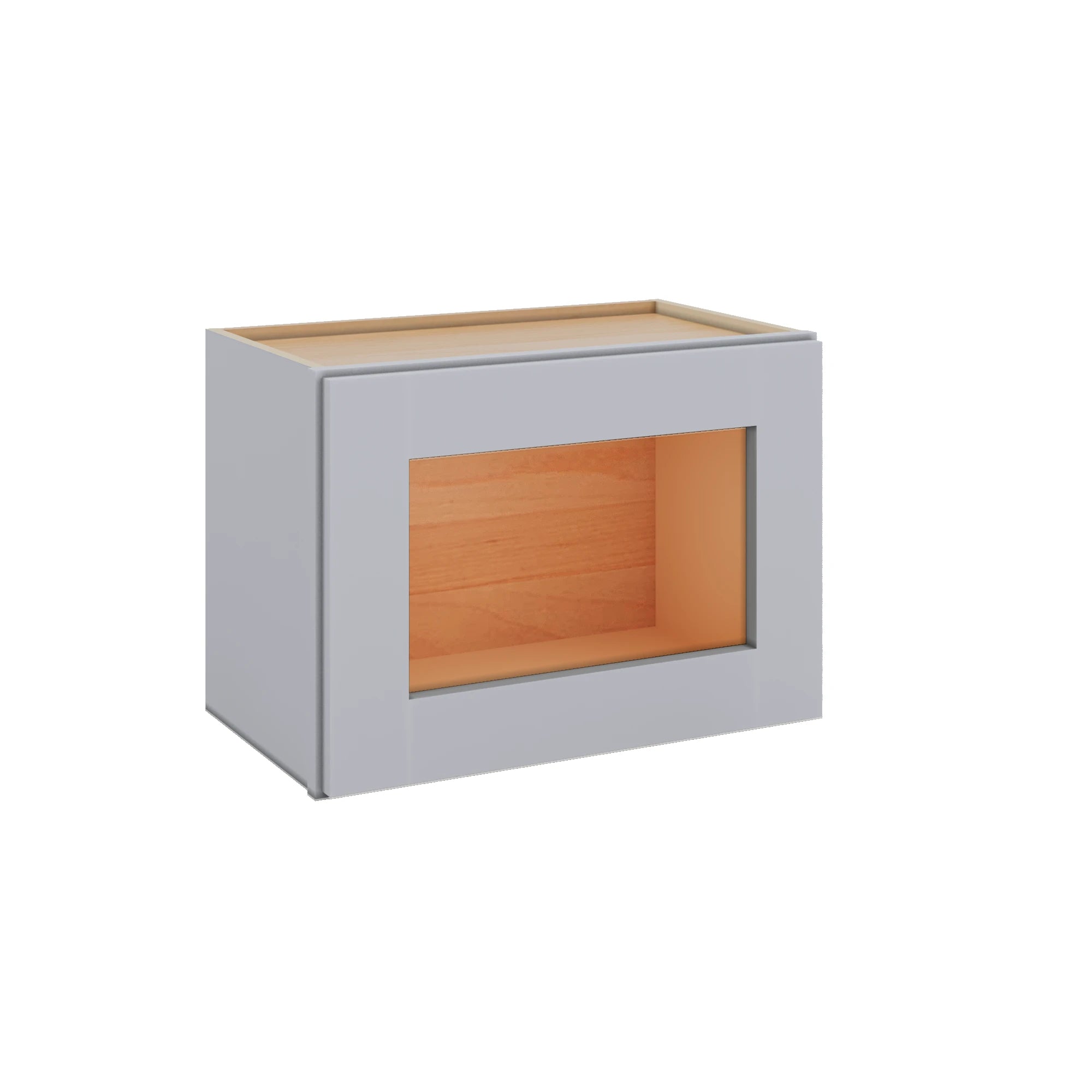 Modernform Cabinet Grey Shaker 21" W X 15" H X 12" D Single Glass Door Wall Cabinet