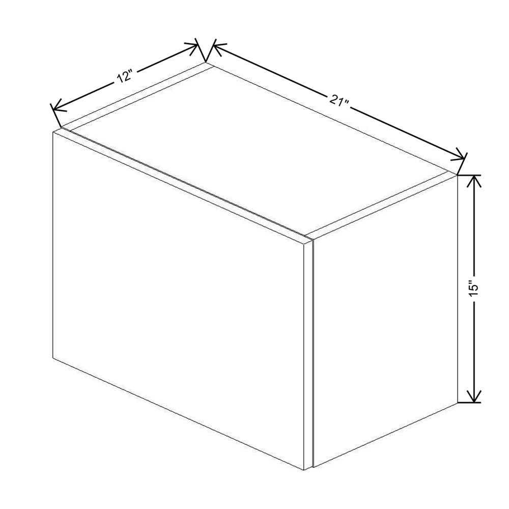 CNC Concord Elegant Ocean 21" W X 15" H Single Door Wall Cabinet