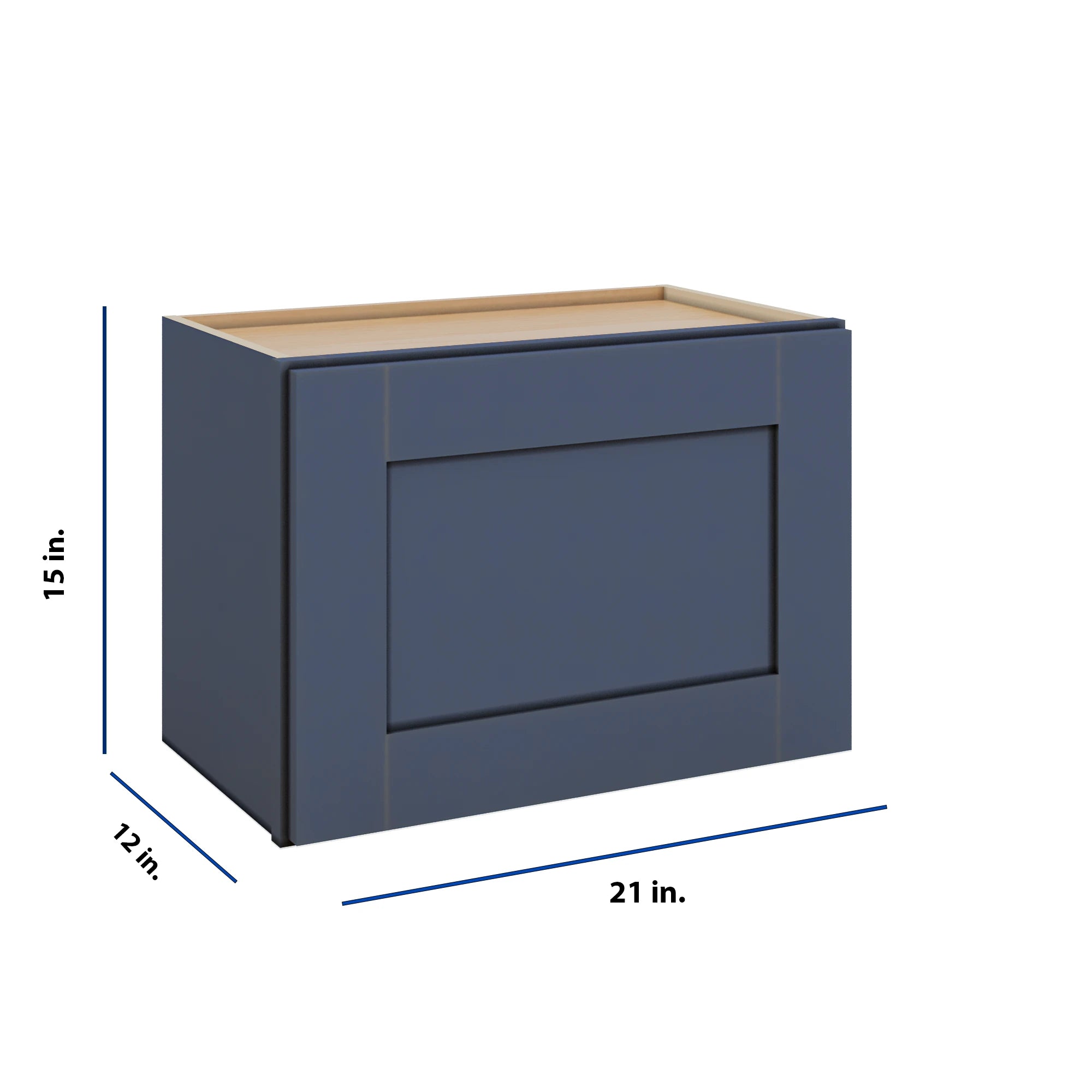 Modernform Cabinet Signature Blue 21" W X 15" H X 12" D Single Door Wall Cabinet