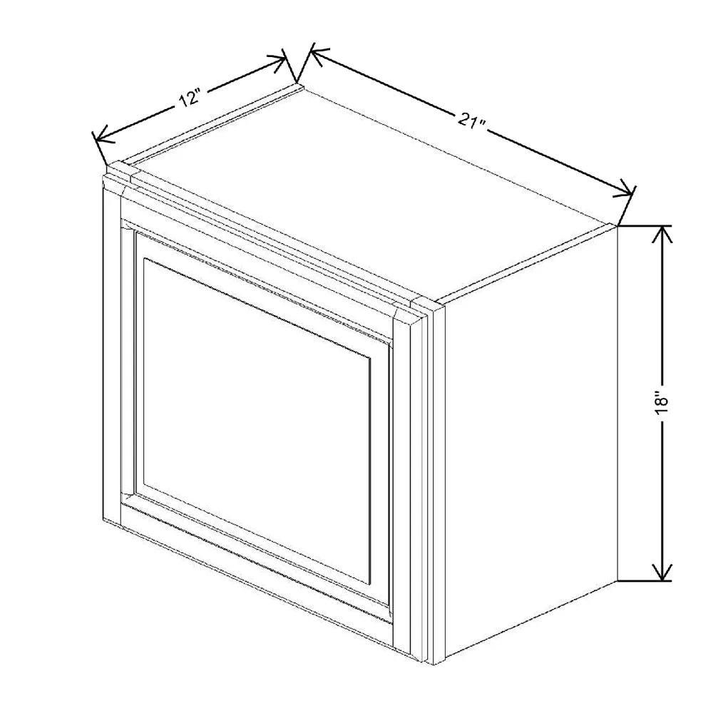 Fabuwood Quest Metro Java 21" W X 18" H X 12" D Double Door Wall Cabinet