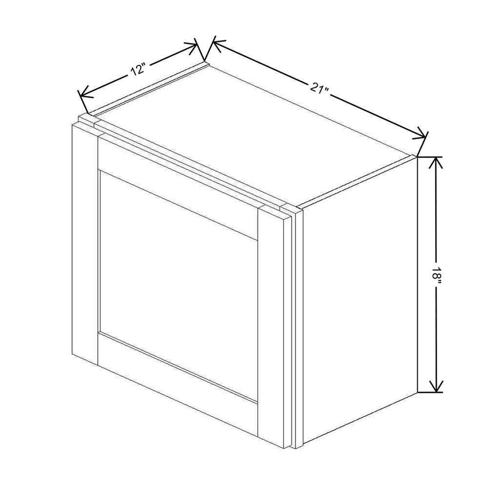 Fabuwood Value Premium Hallmark Frost 21" W X 18" H X 12" D Double Door Wall Cabinet